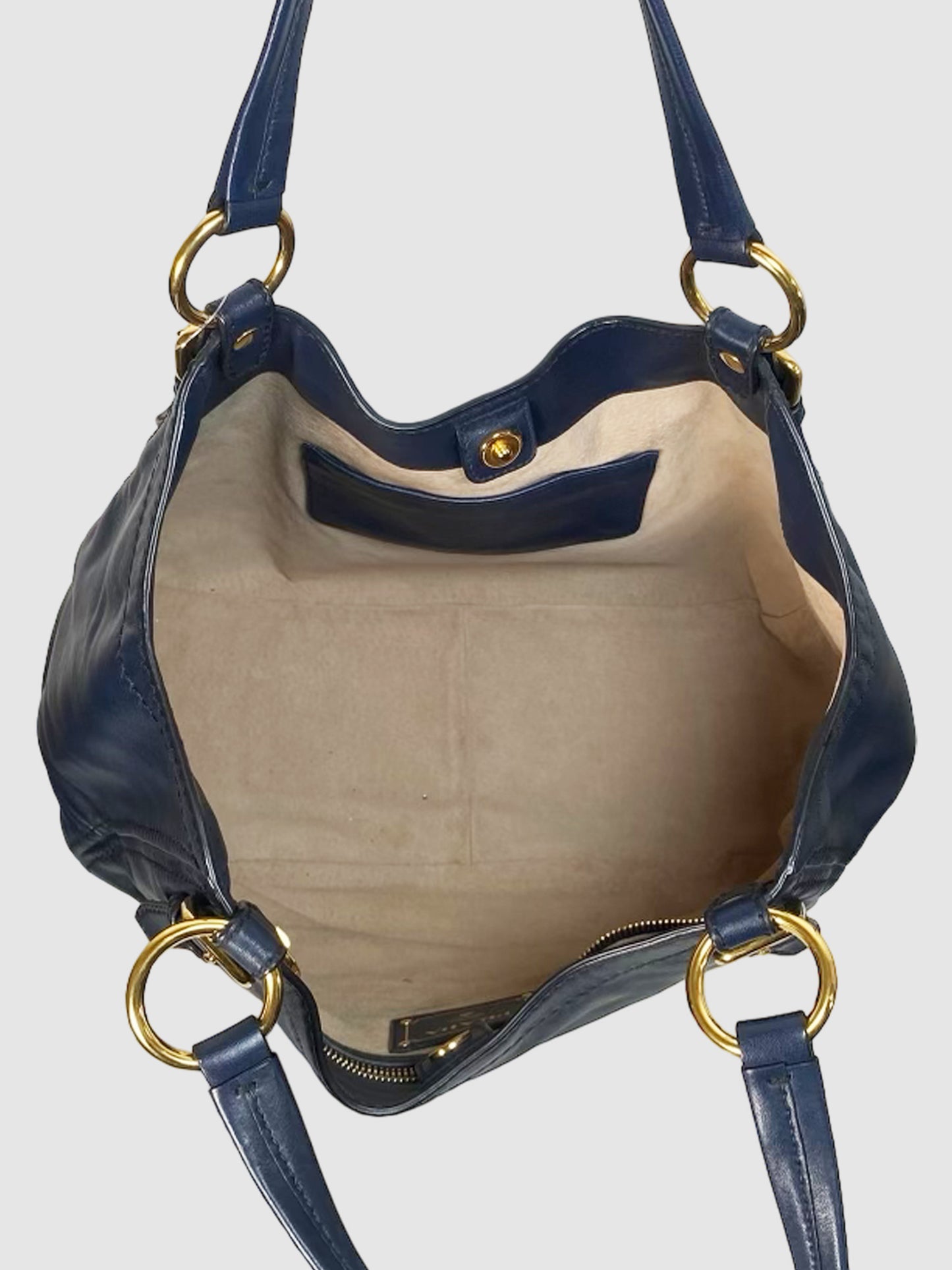 Prada Vitello Daino Bucket Hobo Bag