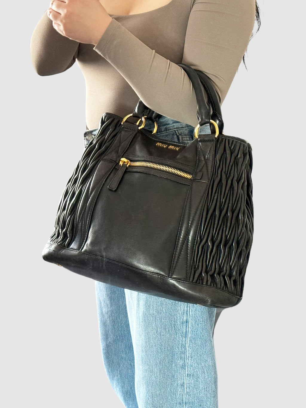 Matelassé Leather Handbag