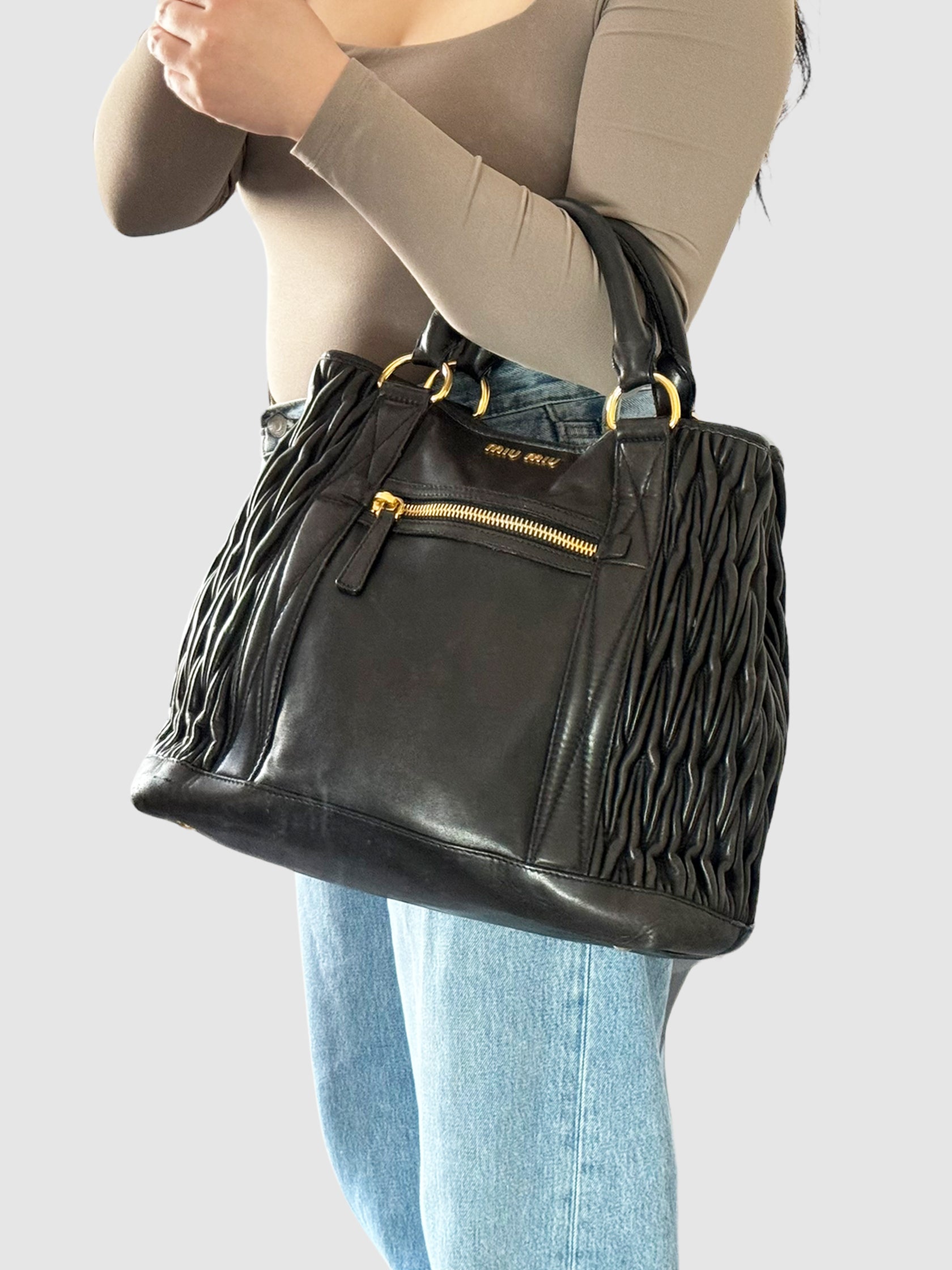 Matelassé Leather Handbag