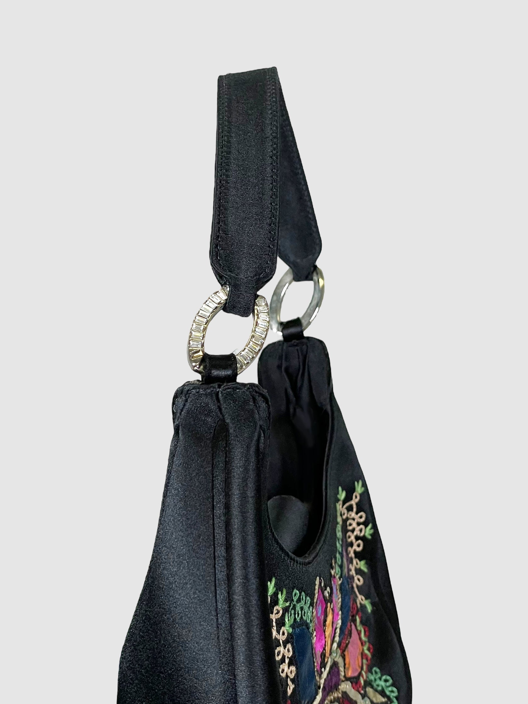 Small Satin Embellished Handbag