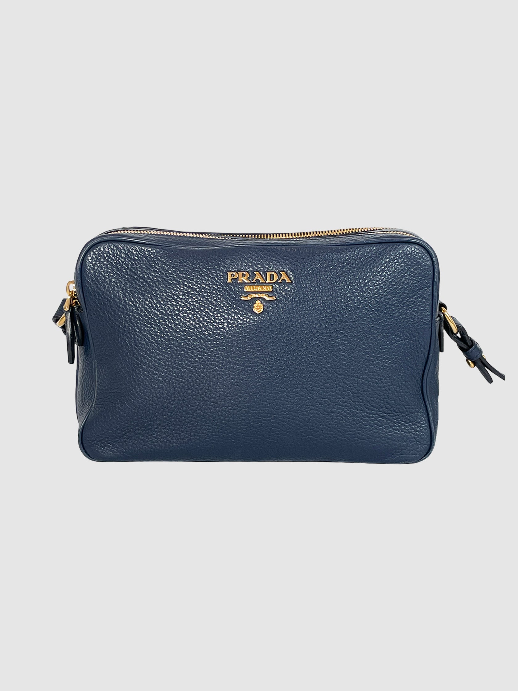 Navy Blue Crossbody Bag Gold-Tone Hardware