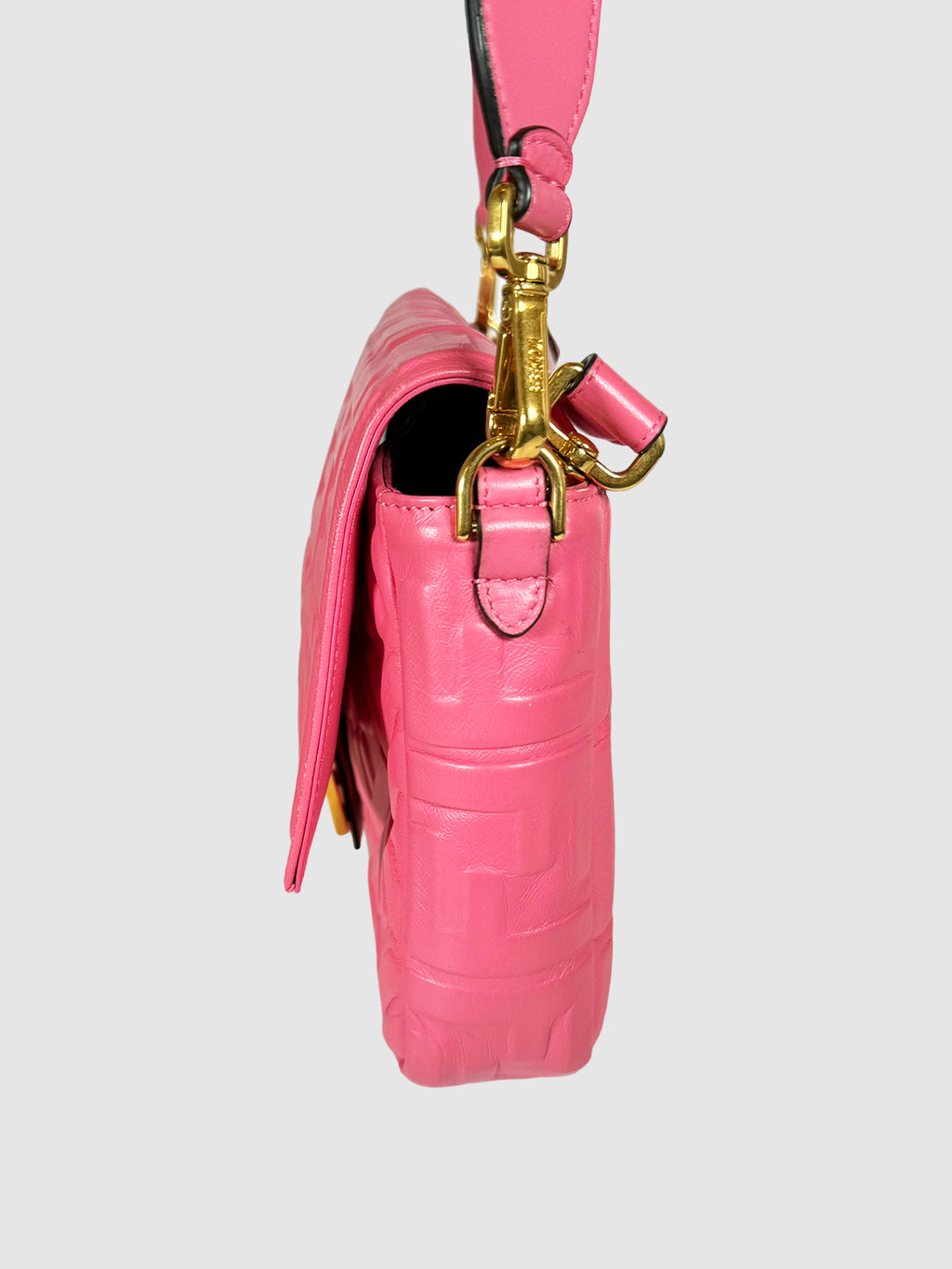 Leather Nappa FF Baguette Bag