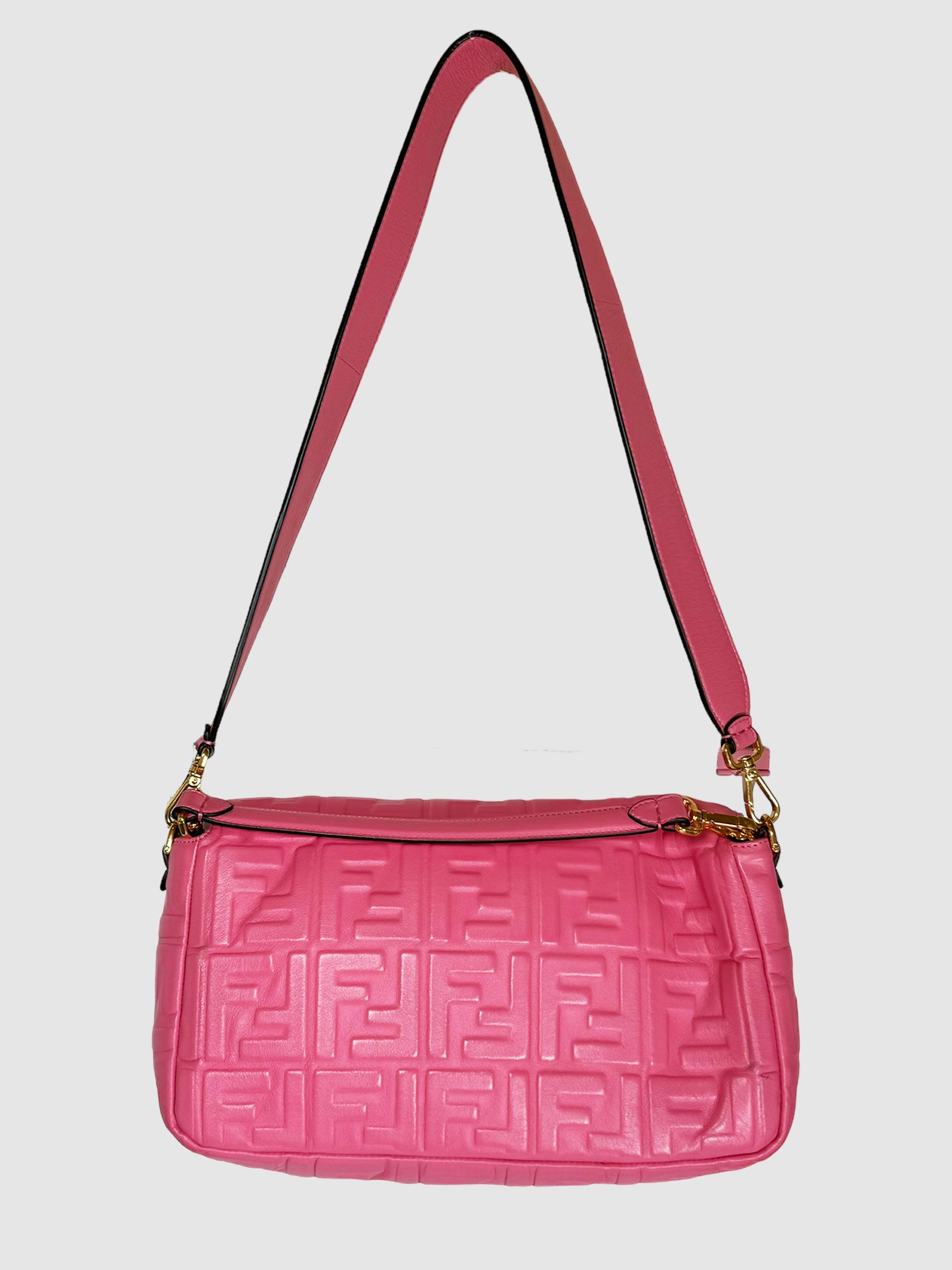 Leather Nappa FF Baguette Bag