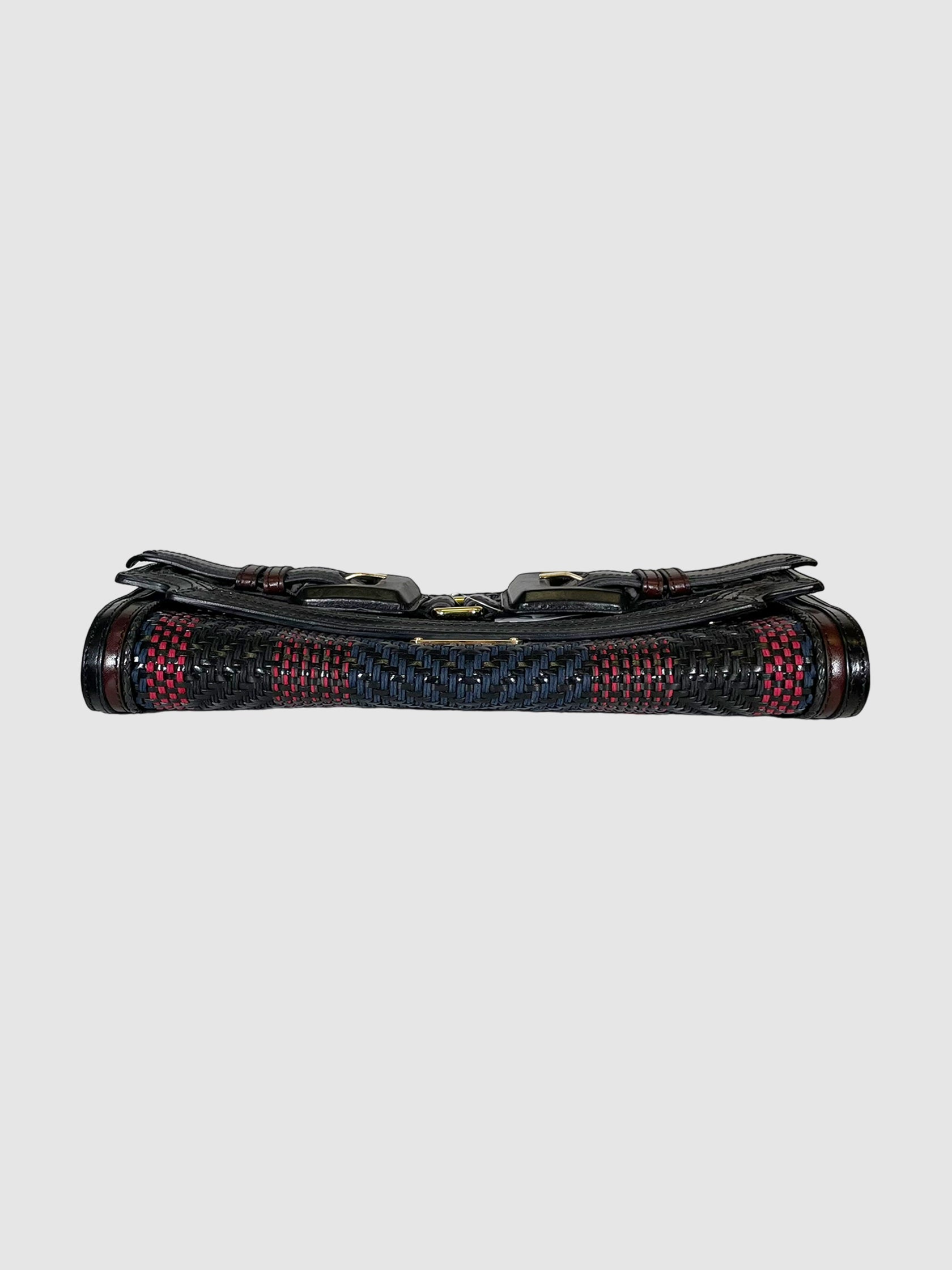 Woven Leather Clutch