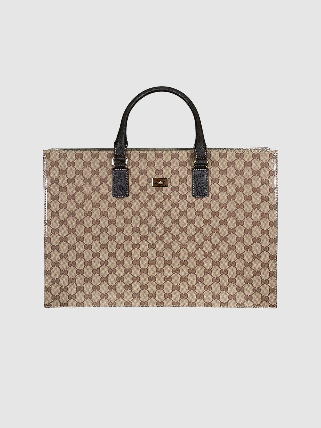 Leather Monogram Briefcase