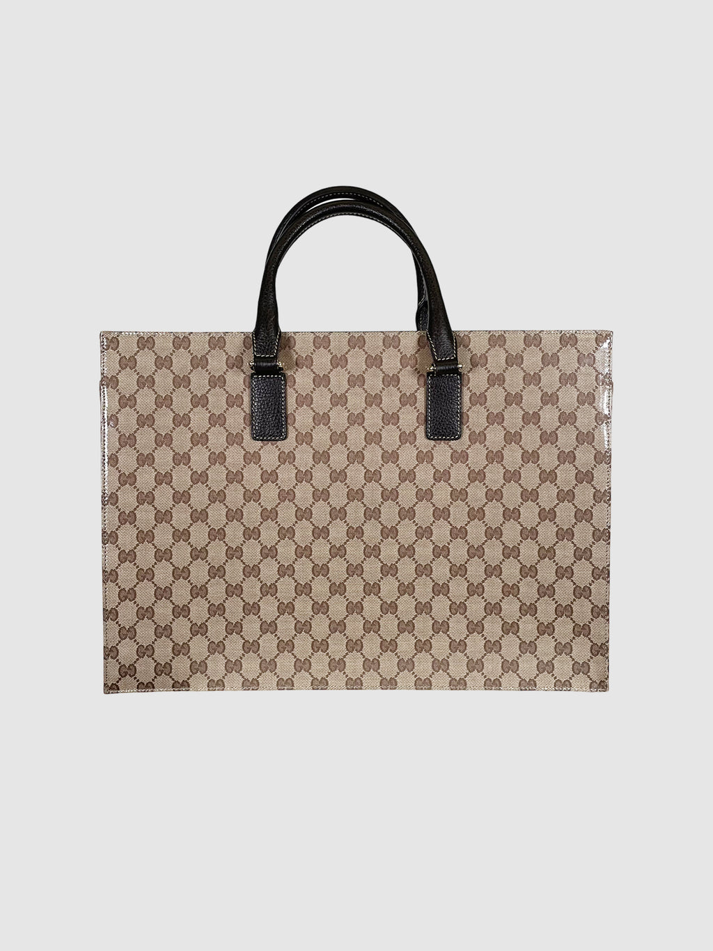 Leather Monogram Briefcase