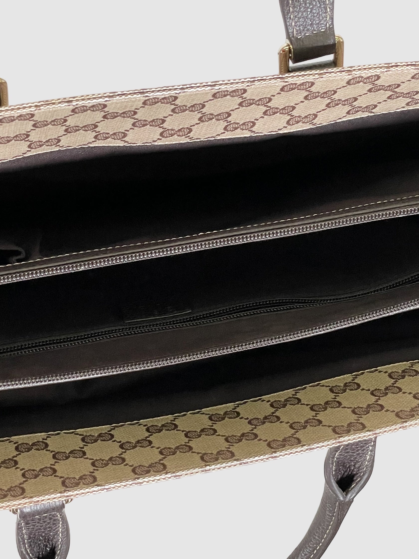 Leather Monogram Briefcase