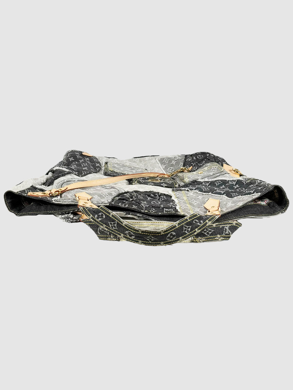 2007 XL Denim Patchwork Cabby Tote