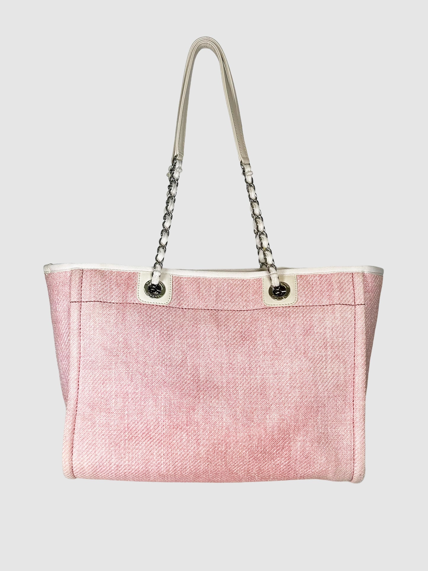 Woven Raffia Medium Deauville Tote Bag