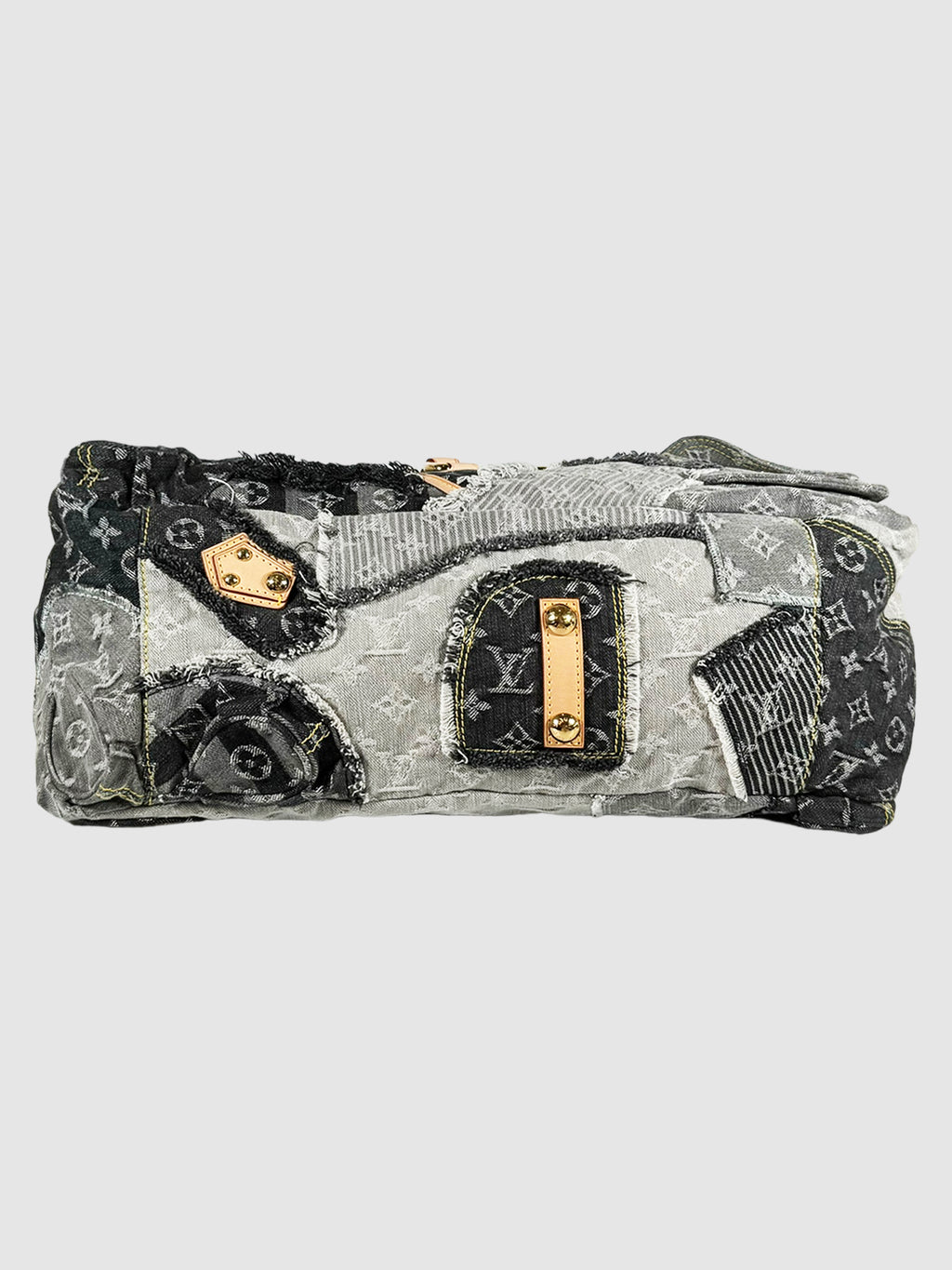 2007 XL Denim Patchwork Cabby Tote