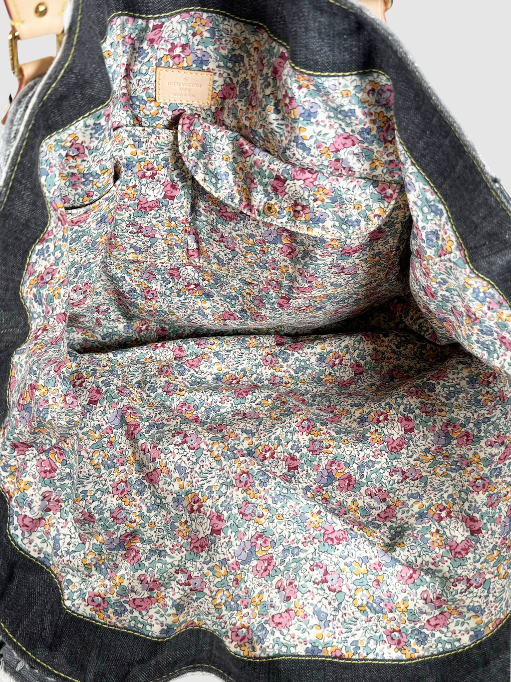 2007 XL Denim Patchwork Cabby Tote