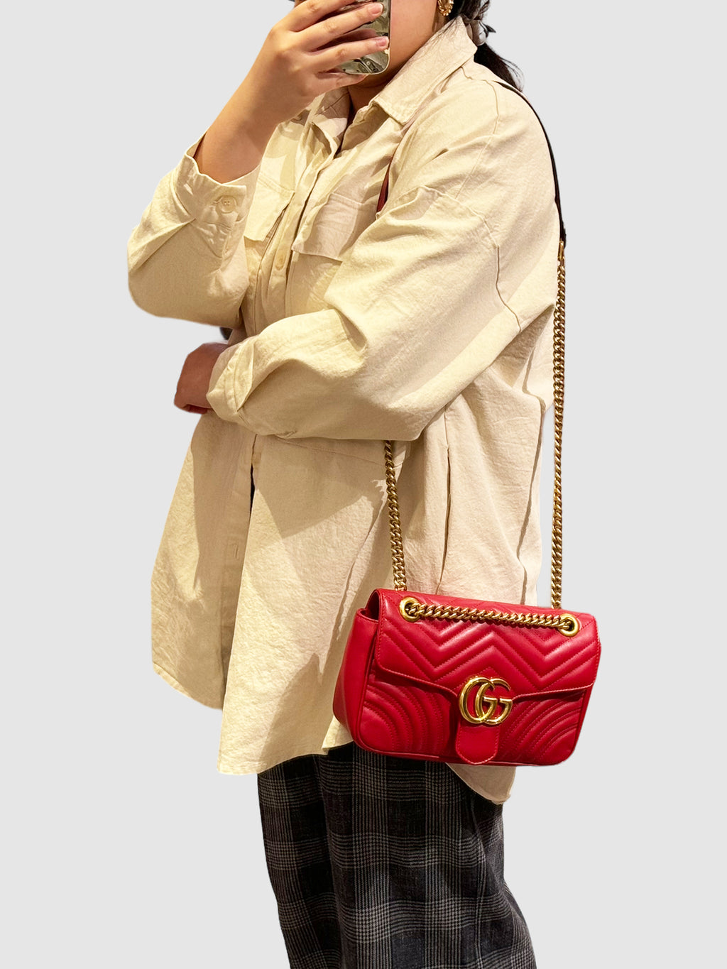 Leather Matelasse GG Marmont Bag