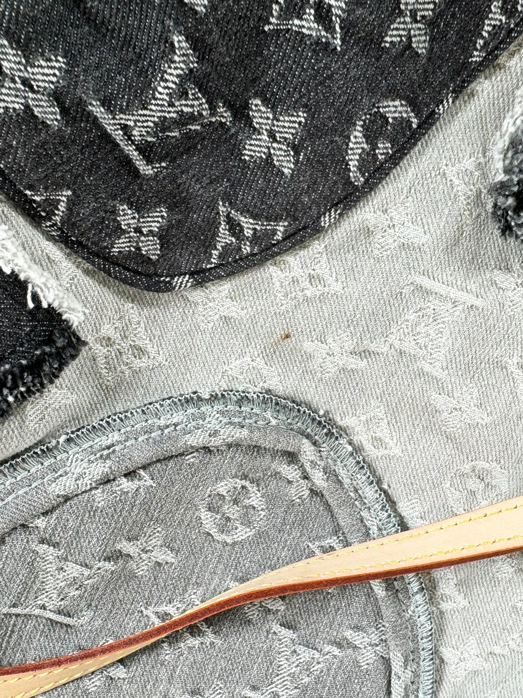 2007 XL Denim Patchwork Cabby Tote