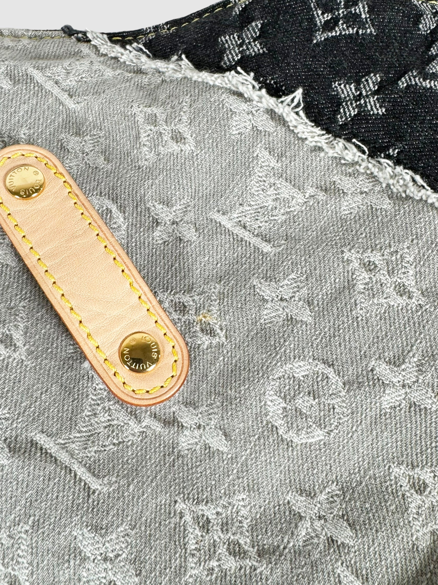 2007 XL Denim Patchwork Cabby Tote