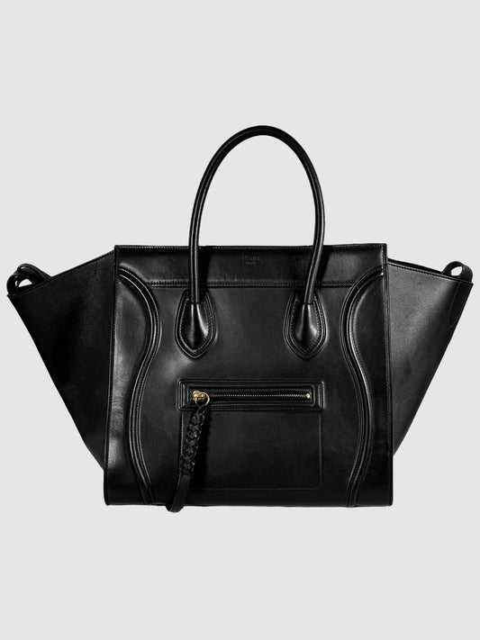 Celine Black Phantom Luggage Tote Bag Consignment Secondhand Designer Luxury Resale Toronto Trendy 