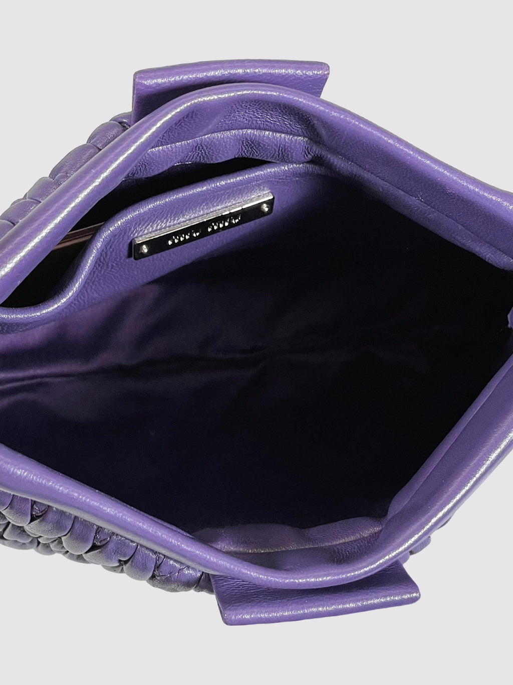 Matelassé Leather Clutch