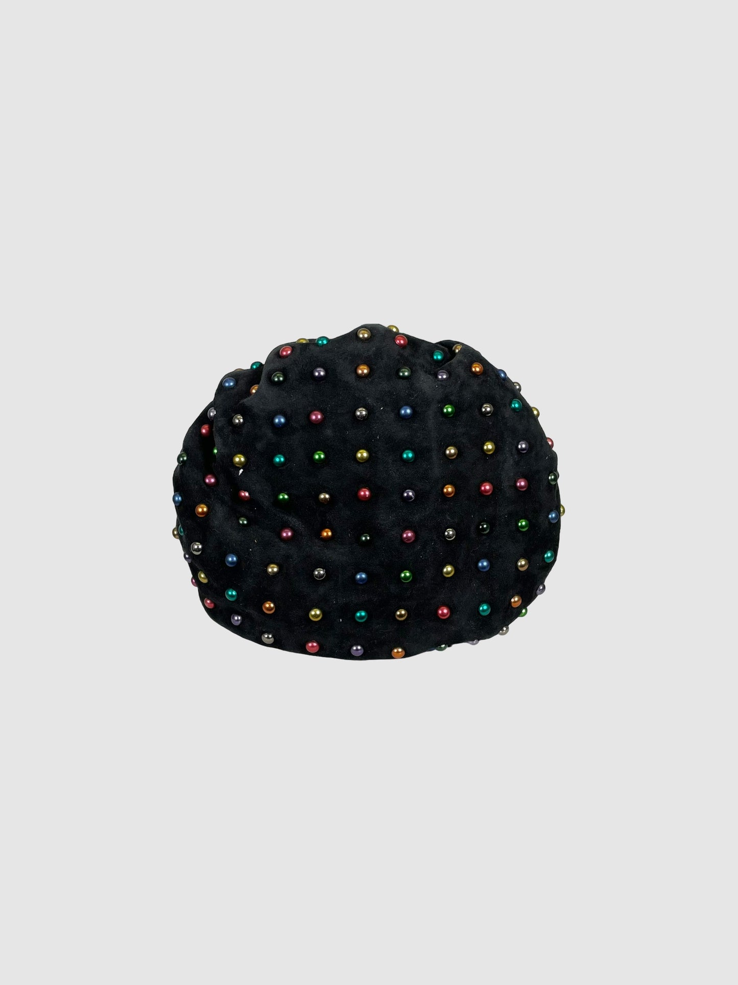 Renaud Pellegrino Suede Pouch with Multi-Colour Studs