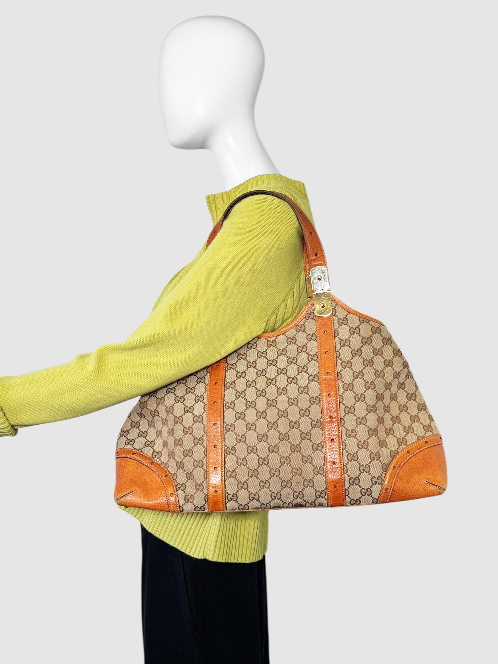 Large Horsebit Glam Shoulder Bag