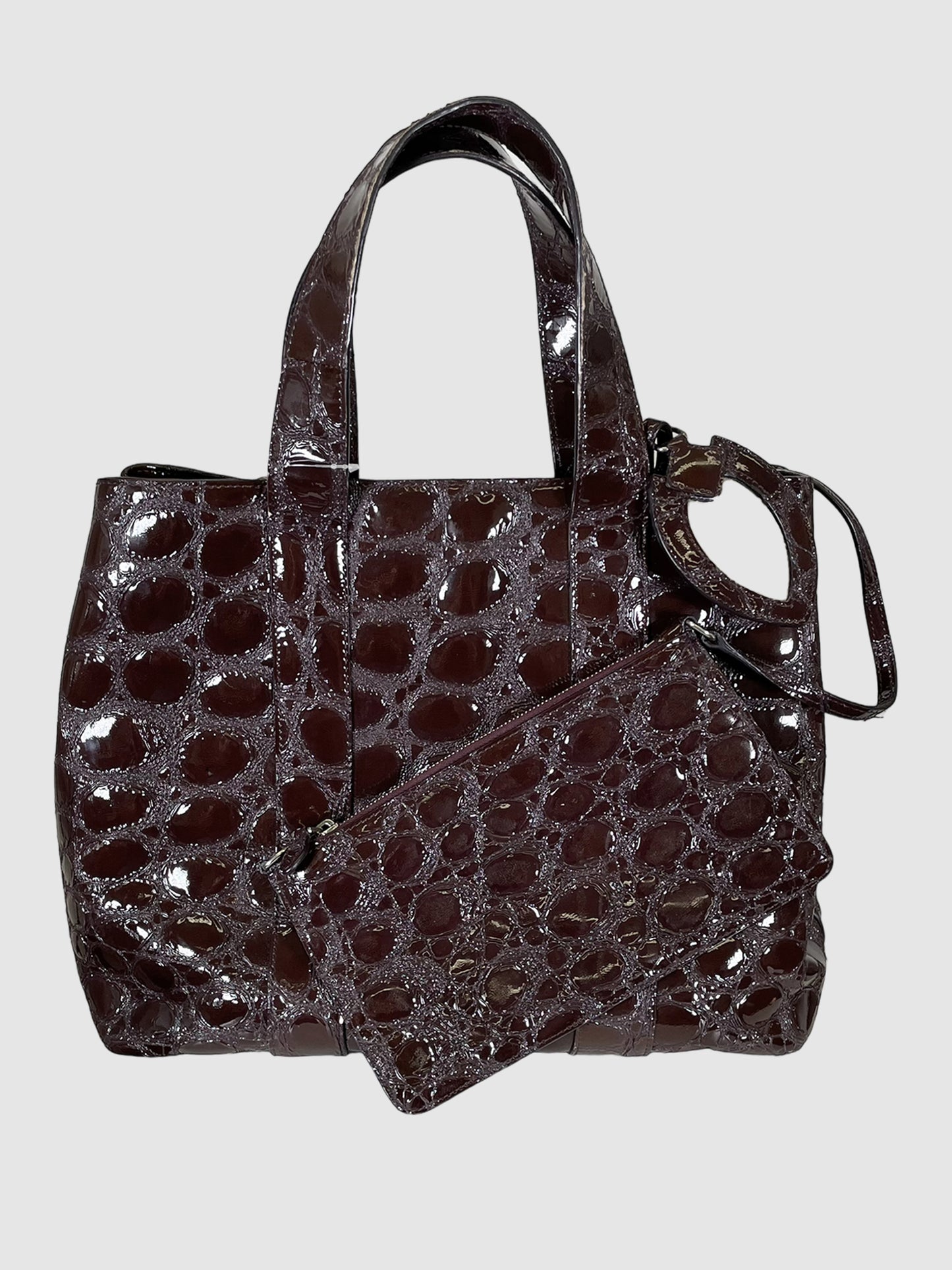 Embossed Patent Leather Tote