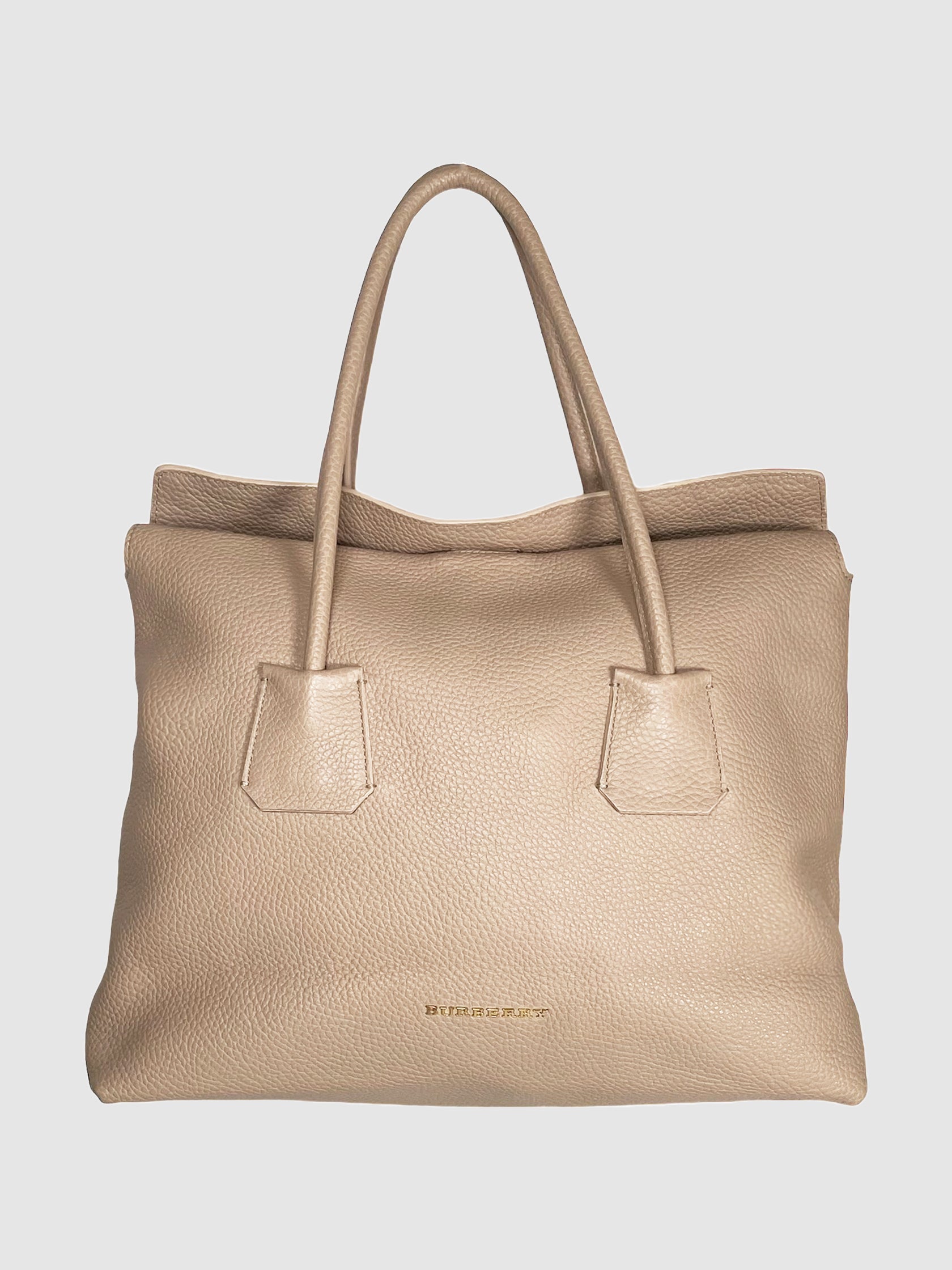 Baynard Grainy Leather Tote Neutral