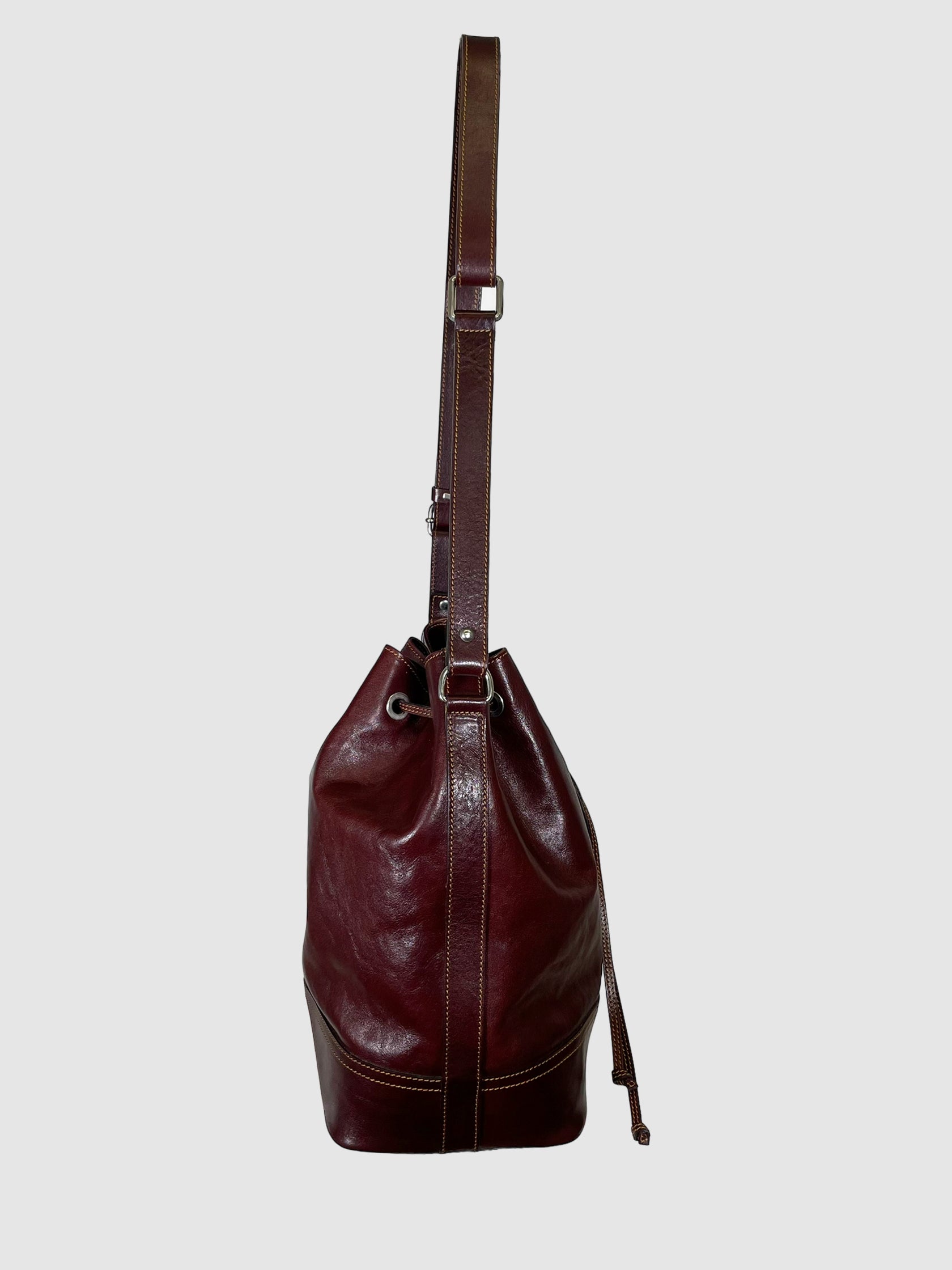 La Sella Roma Leather Bucket Bag