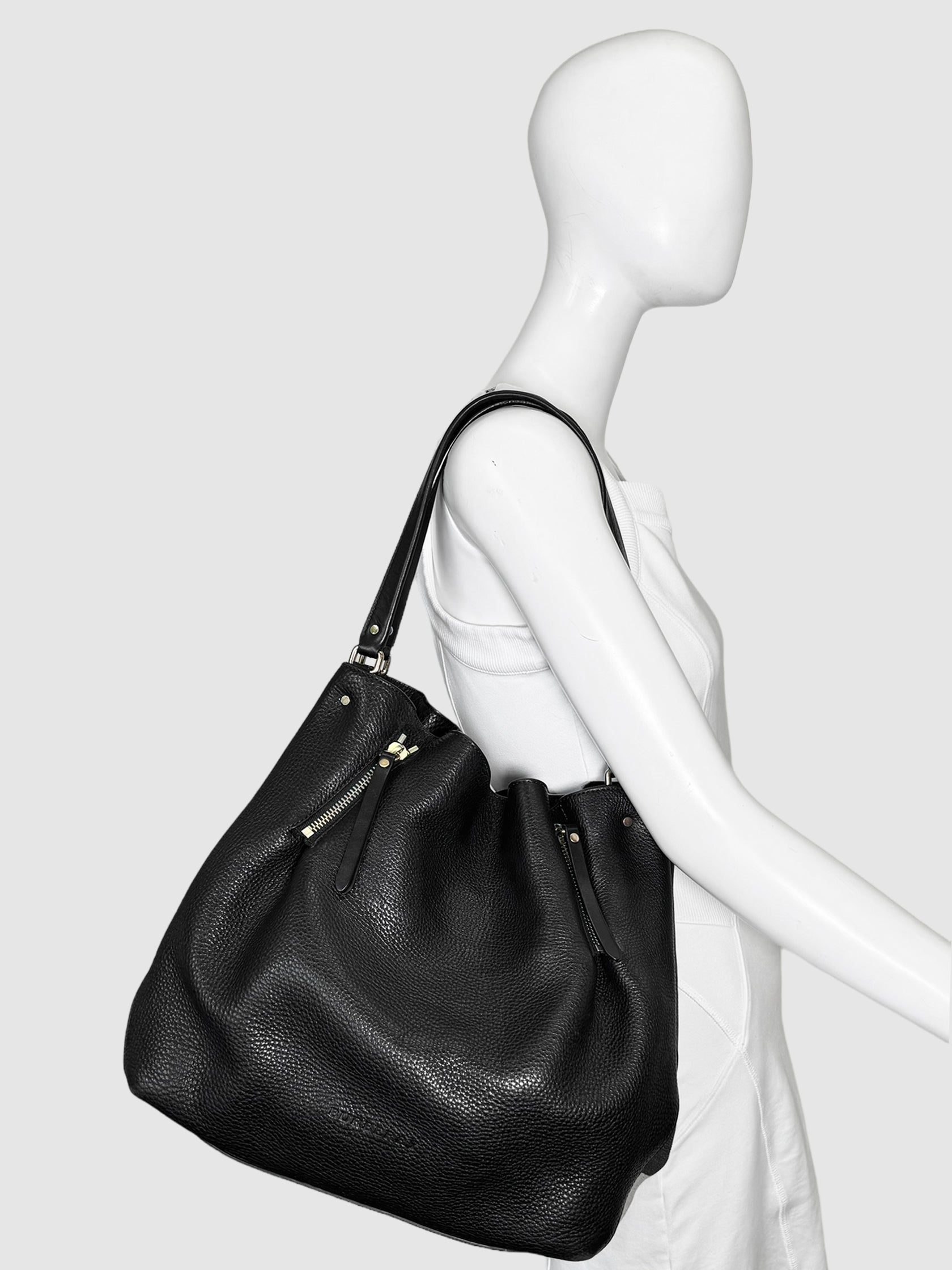 Burberry Maidstone Leather House Check Shoulder Bag Consignment Secondhand Designer Luxury Resale Toronto Trendy