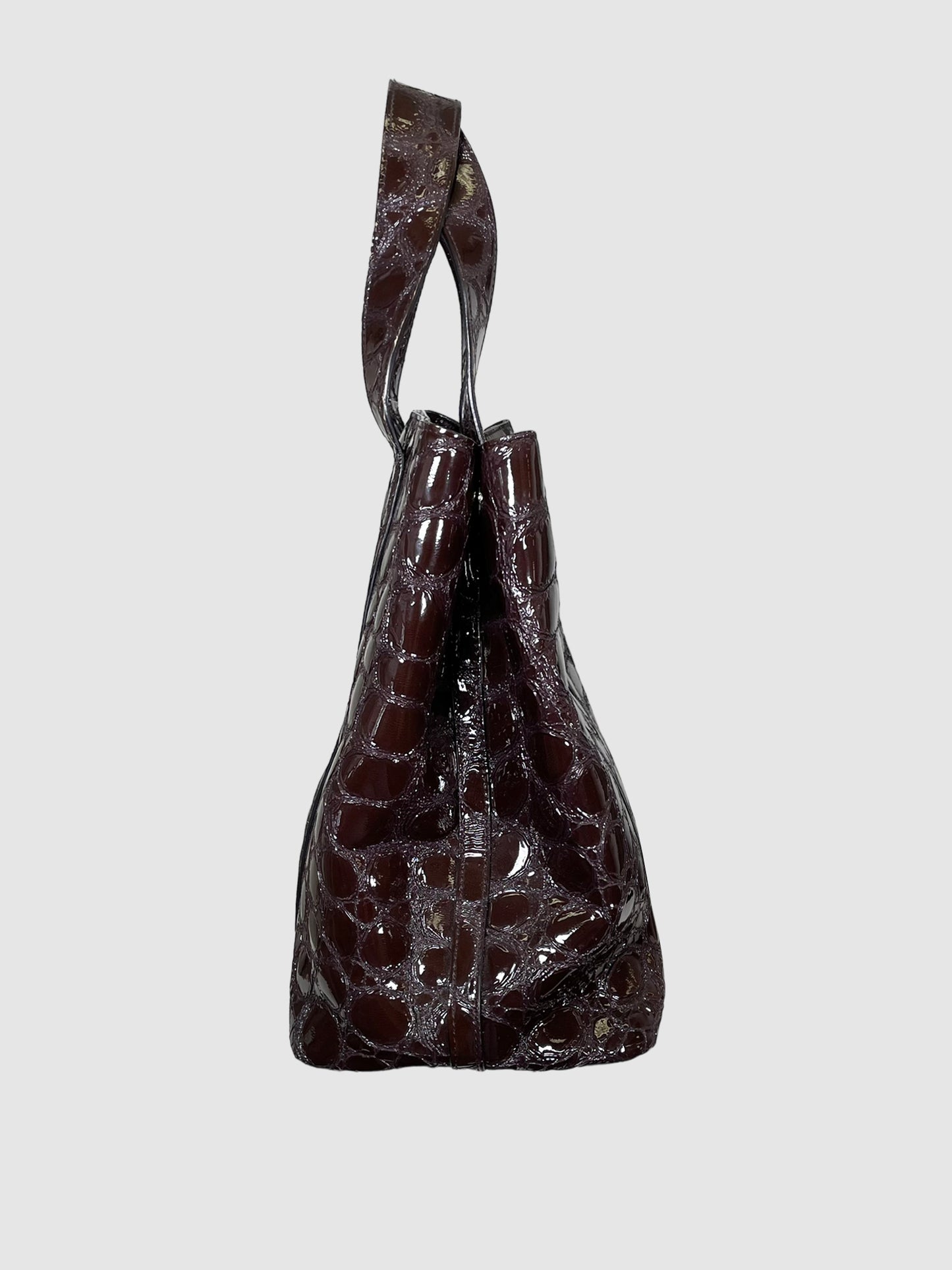 Embossed Patent Leather Tote