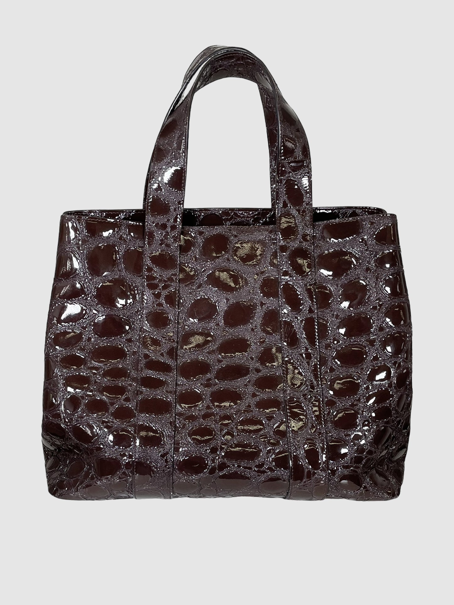 Embossed Patent Leather Tote