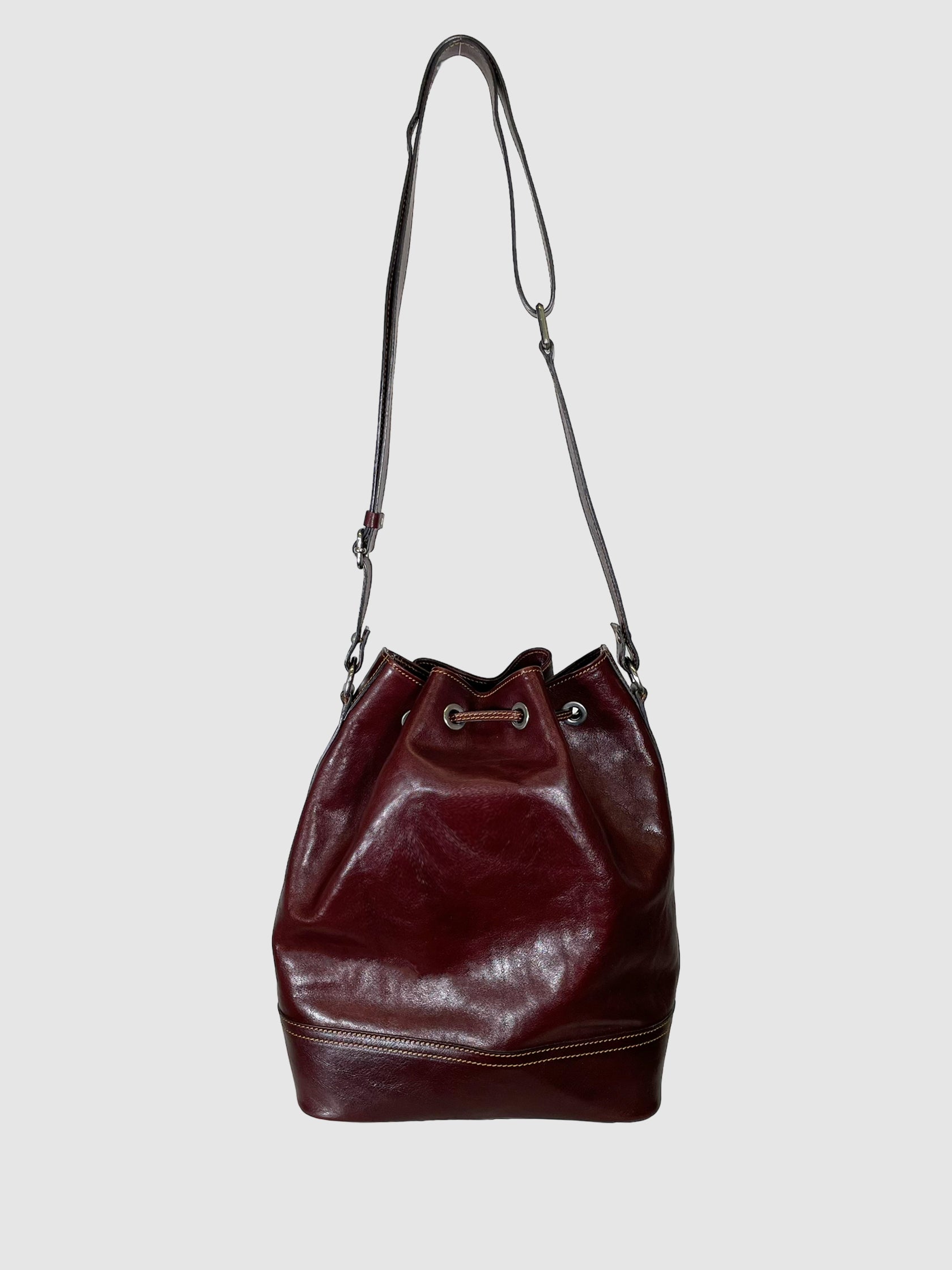 La Sella Roma Leather Bucket Bag