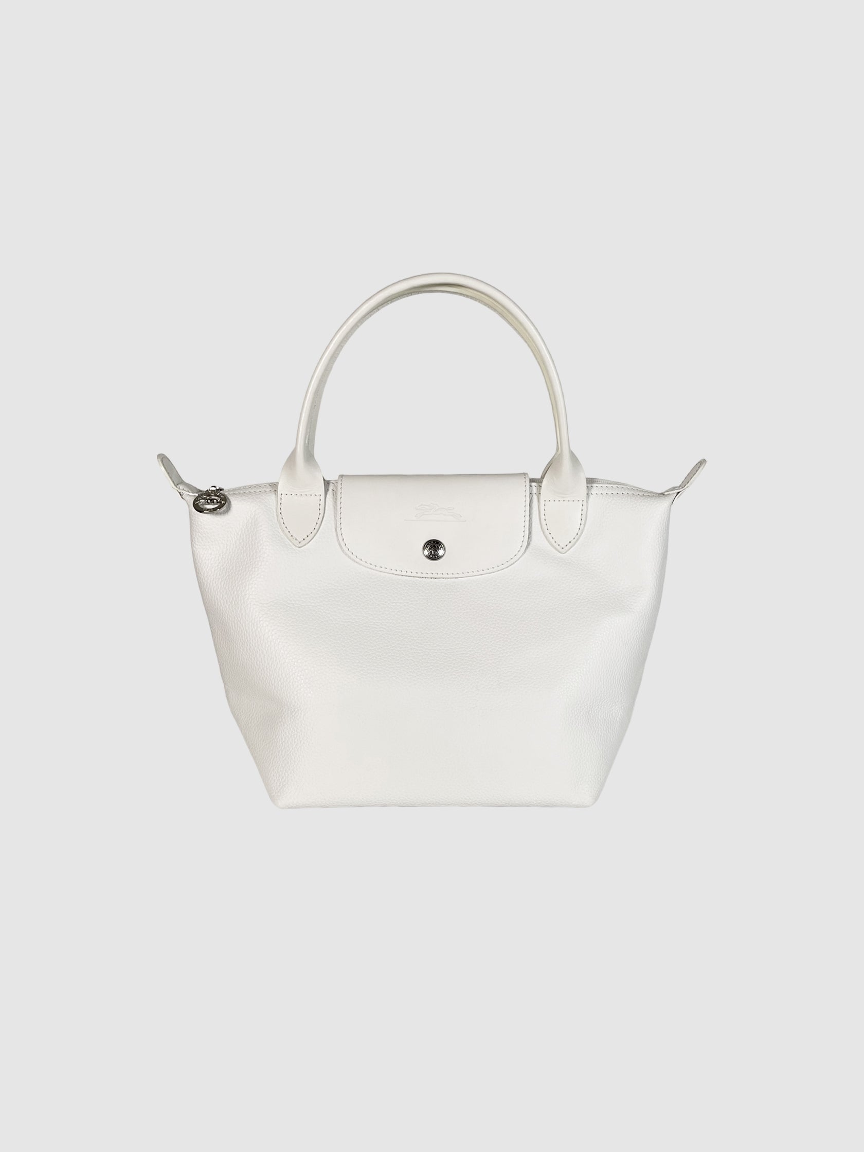 Longchamp White Leather Le Pliage