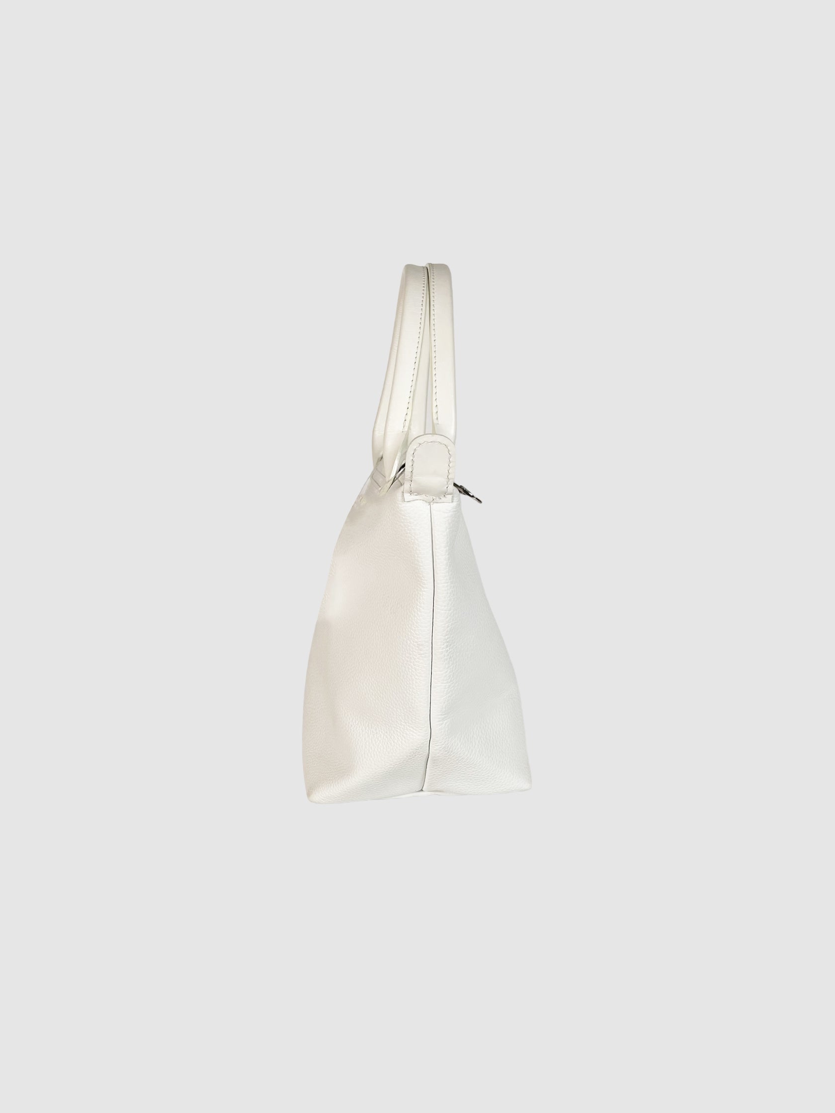 Longchamp White Leather Le Pliage