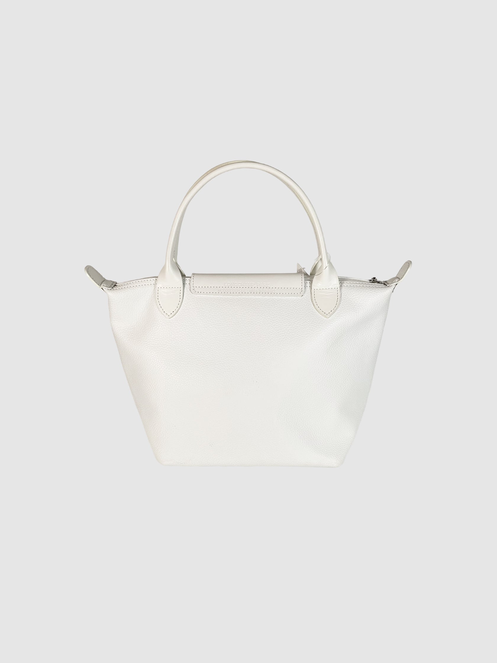 Longchamp White Leather Le Pliage