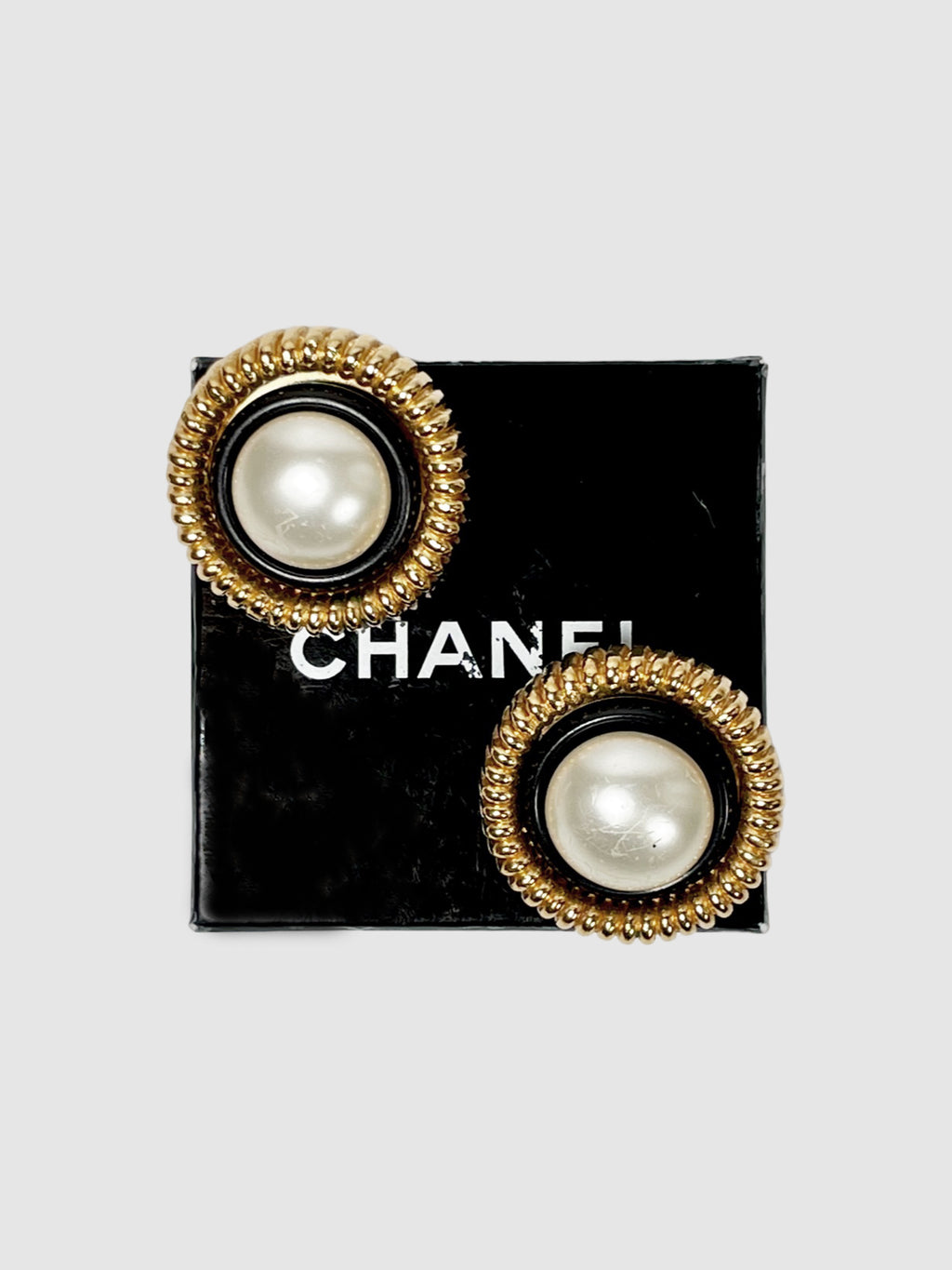 Round Faux Pearl Clip-On Earrings