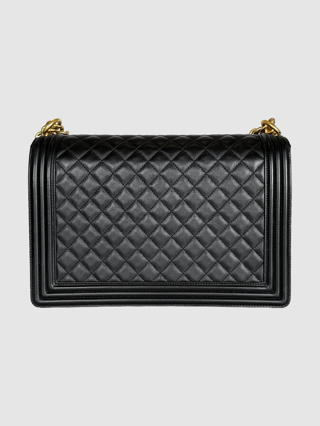 Large Quilted Leather Boy Bag