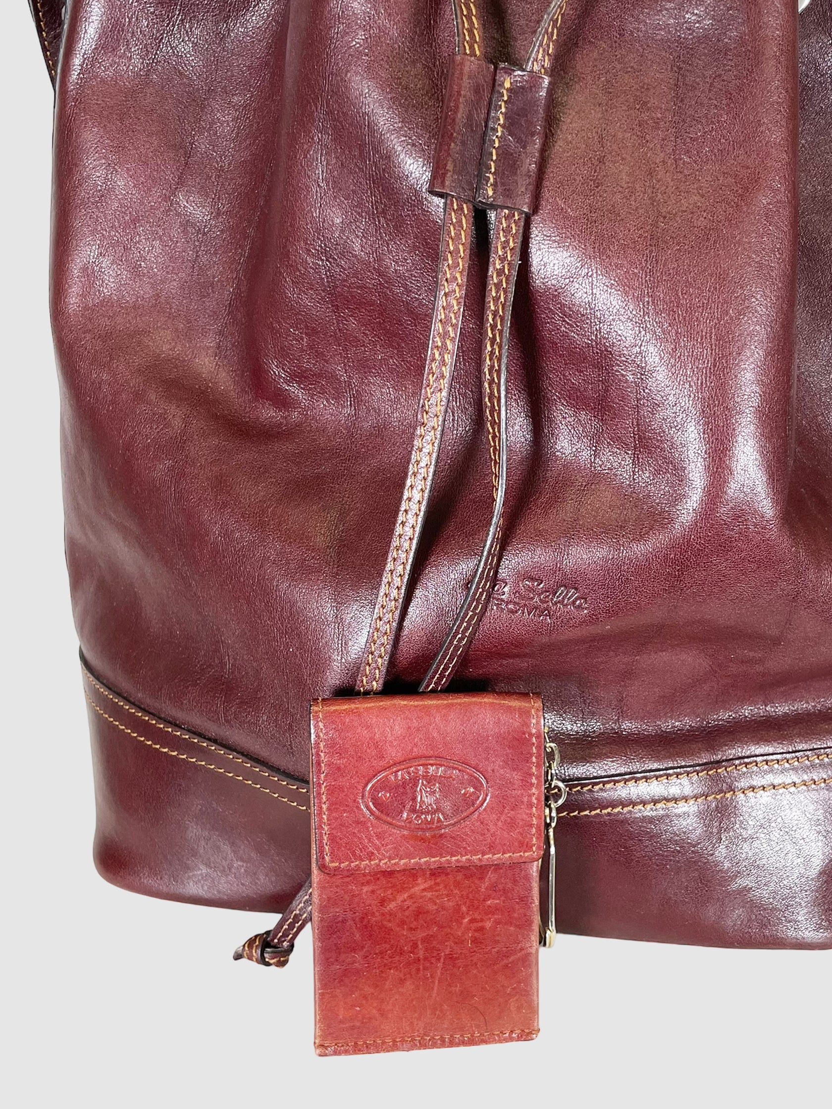 La Sella Roma Leather Bucket Bag