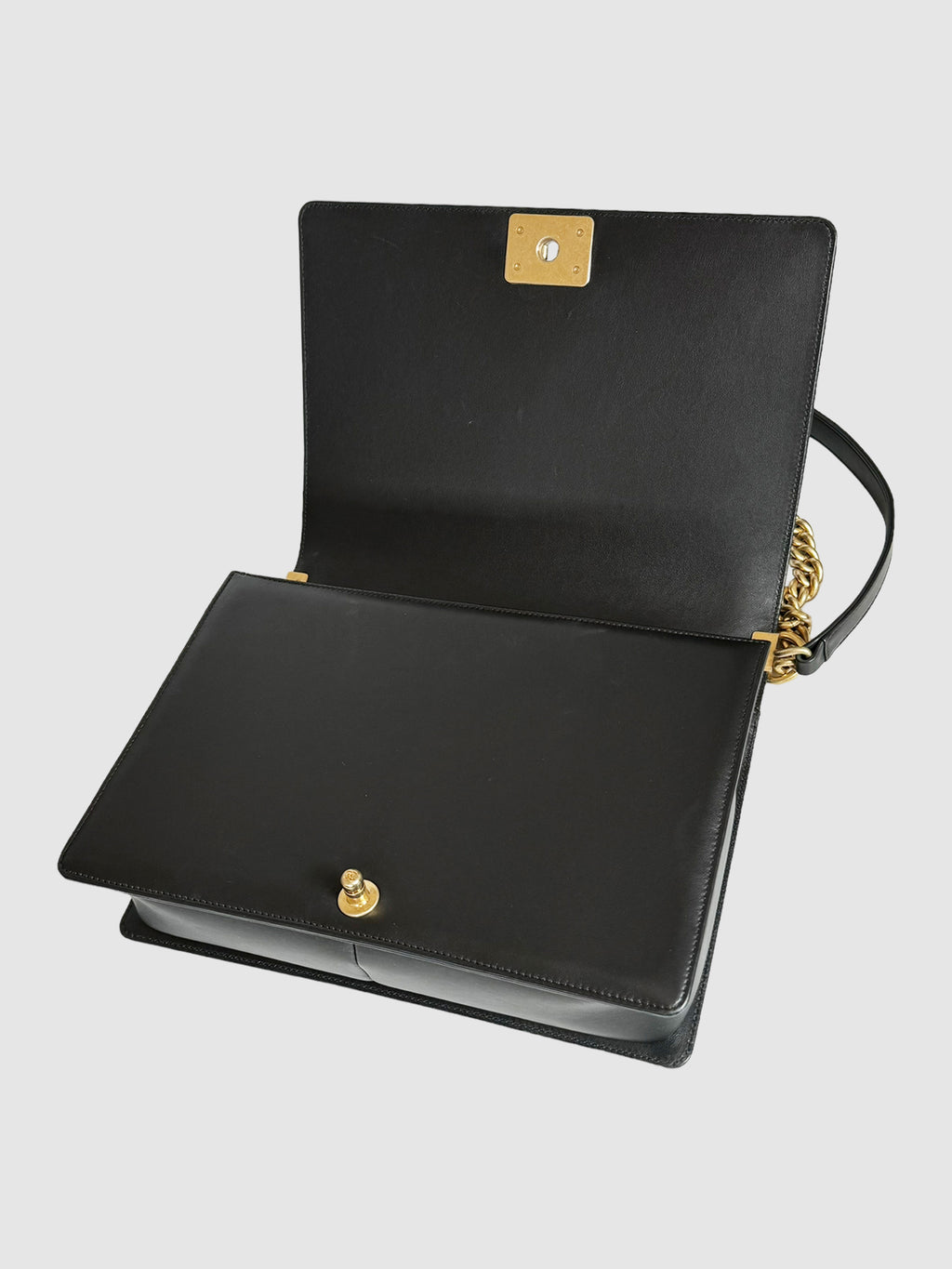 Large Quilted Leather Boy Bag