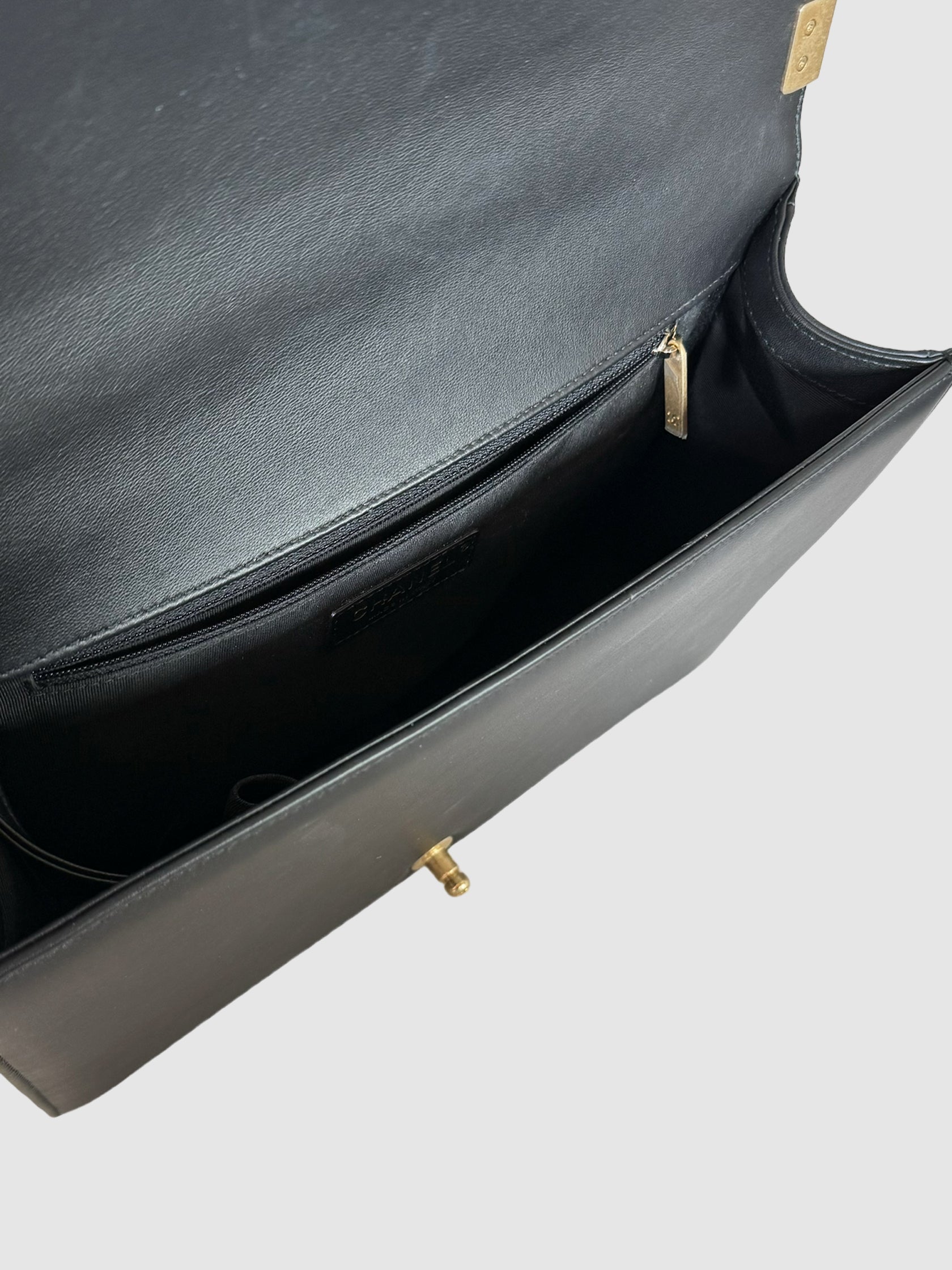 Large Quilted Leather Boy Bag