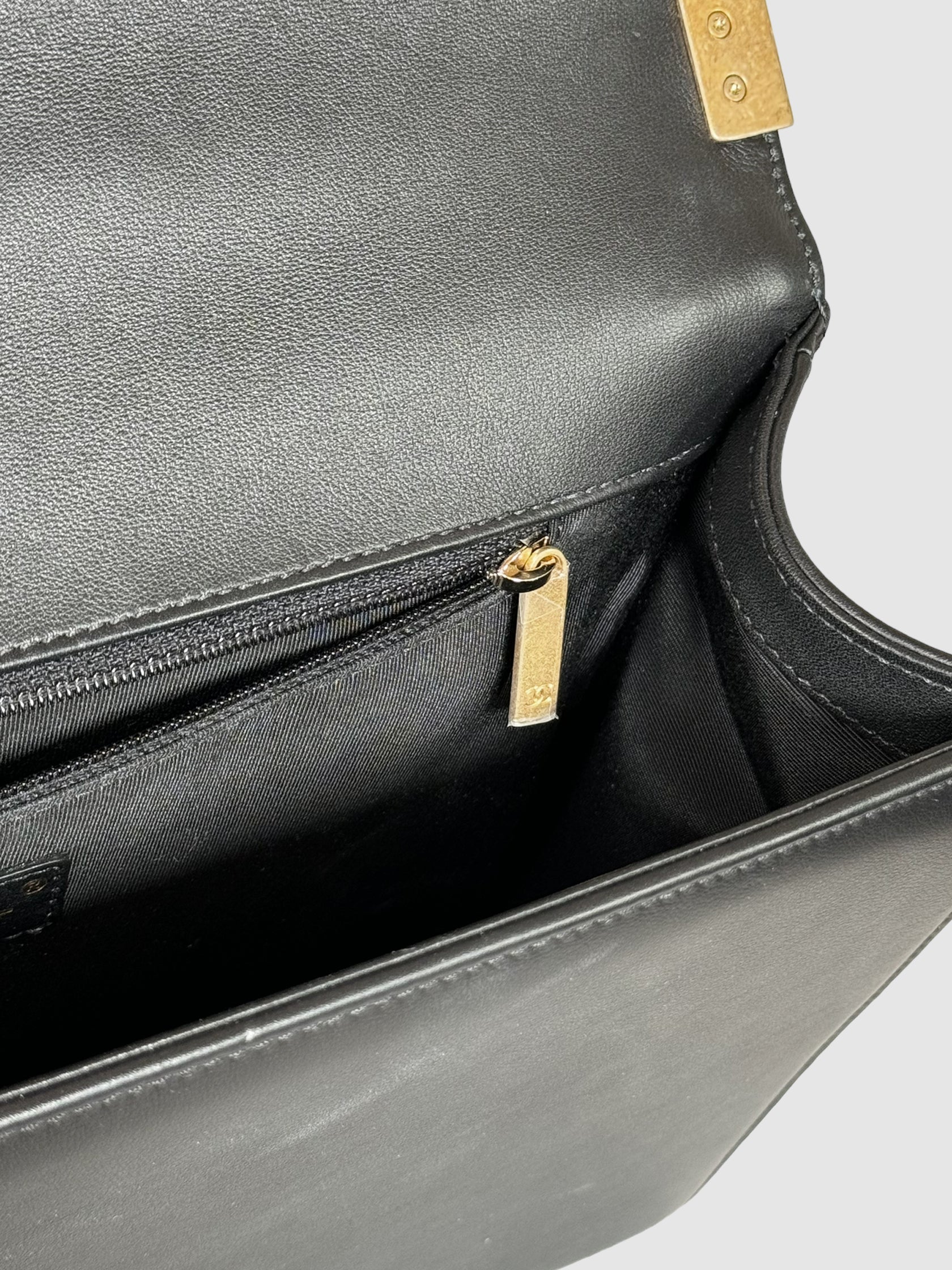 Large Quilted Leather Boy Bag