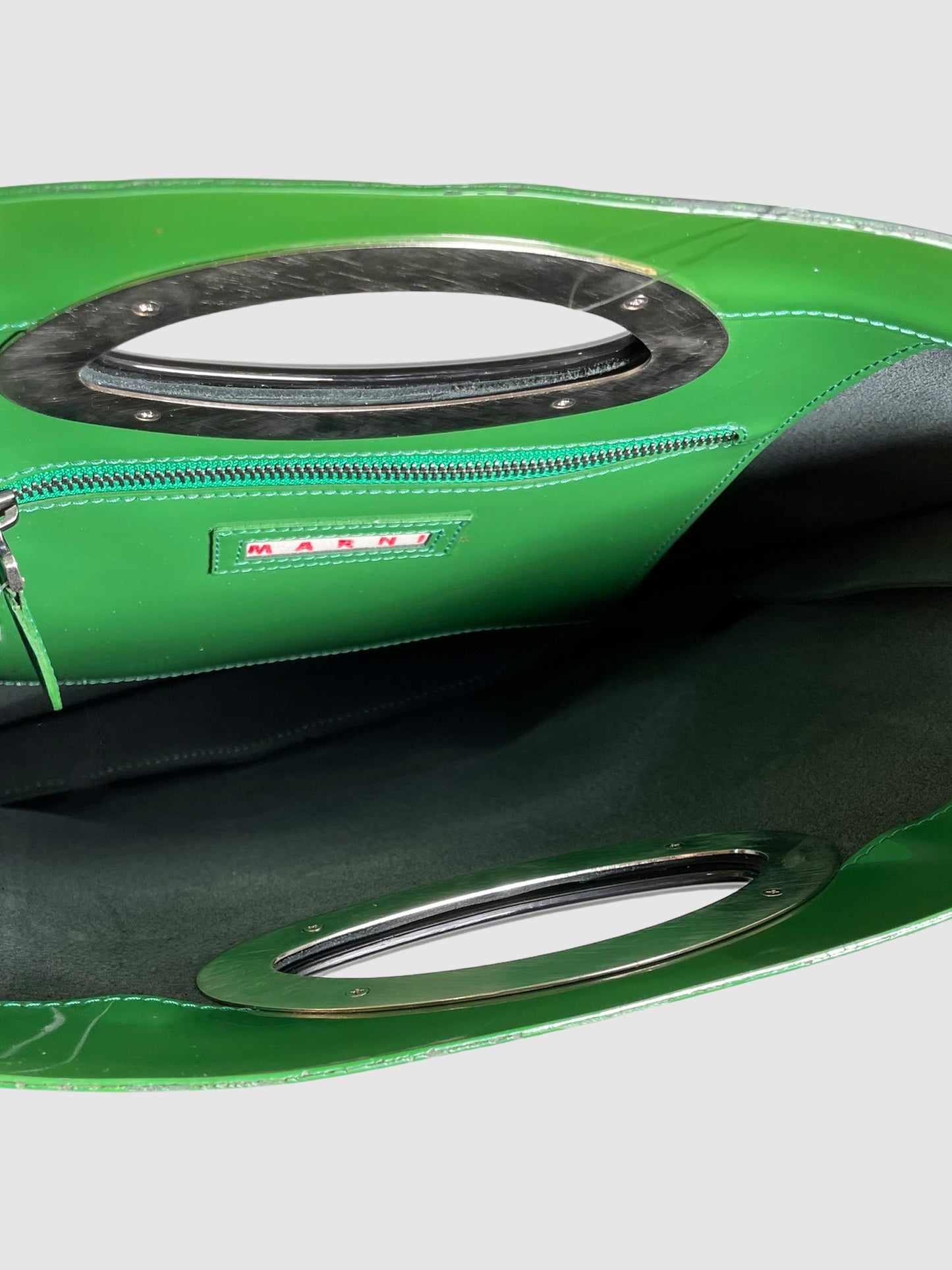Marni Green Patent Leather Handbag