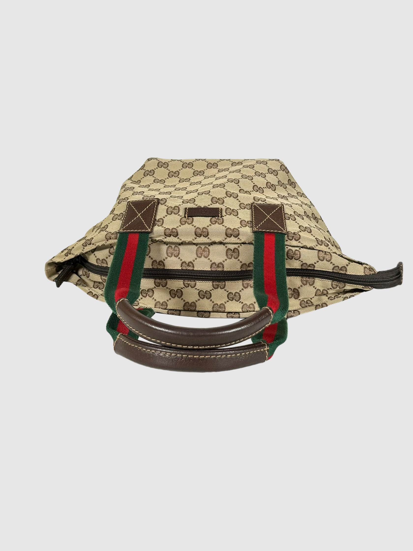 Small GG Canvas Web Tote Bag