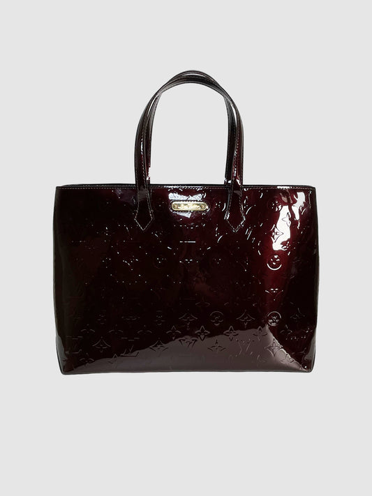Louis Vuitton Burgundy Vernis Wilshire Bag