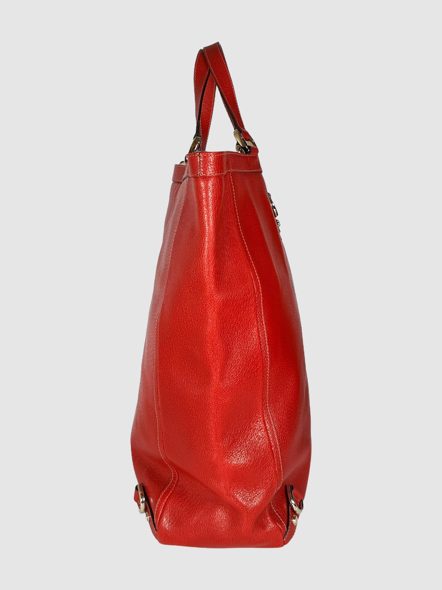 Abbey D-Ring Leather Tote Bag