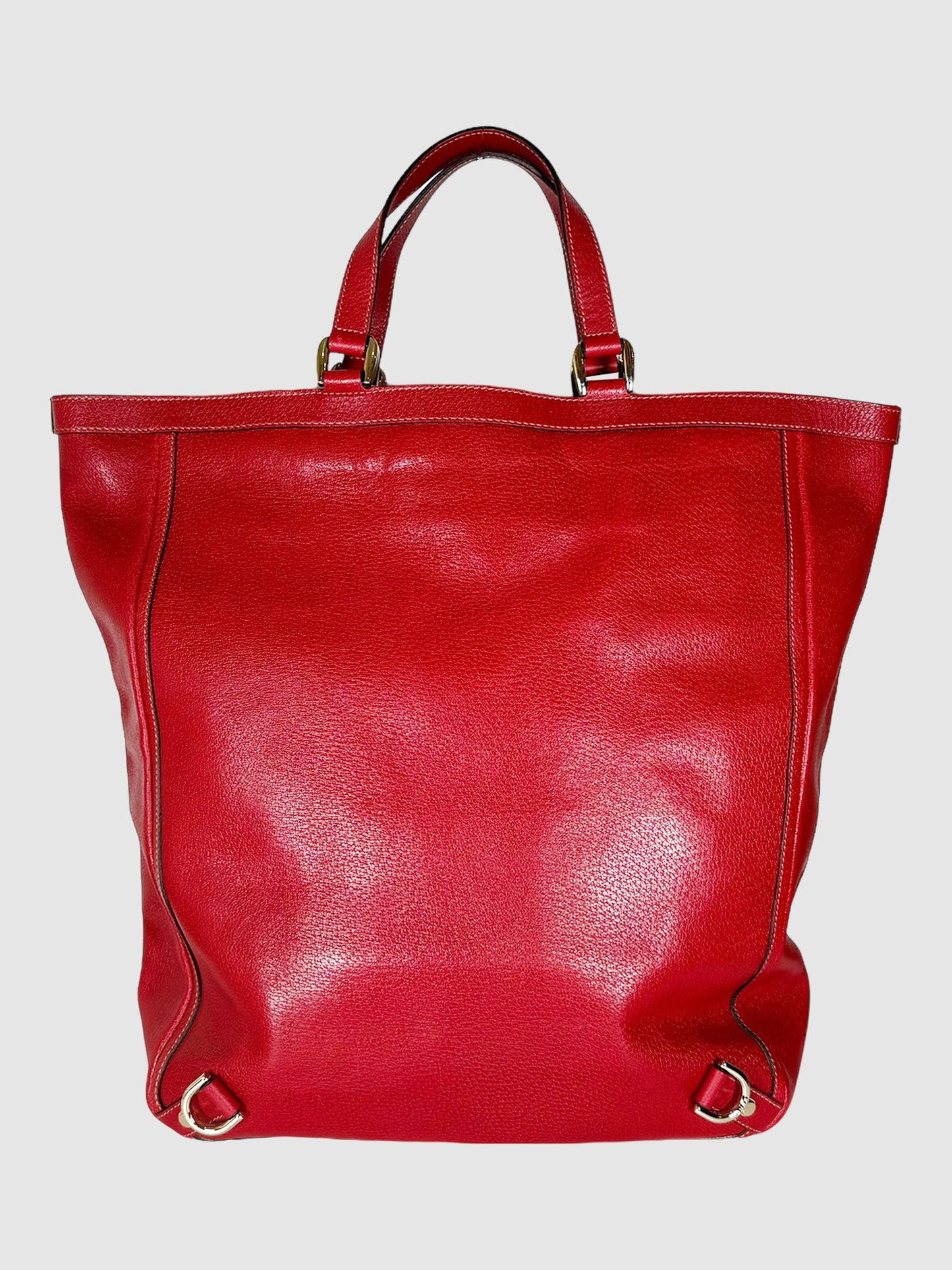 Abbey D-Ring Leather Tote Bag