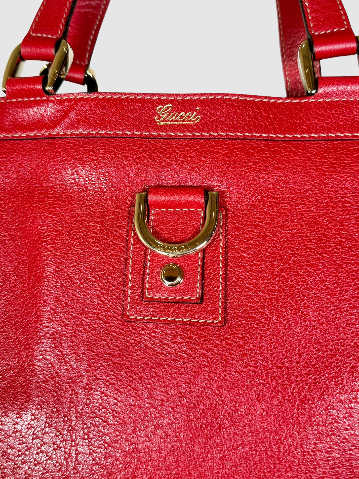 Abbey D-Ring Leather Tote Bag