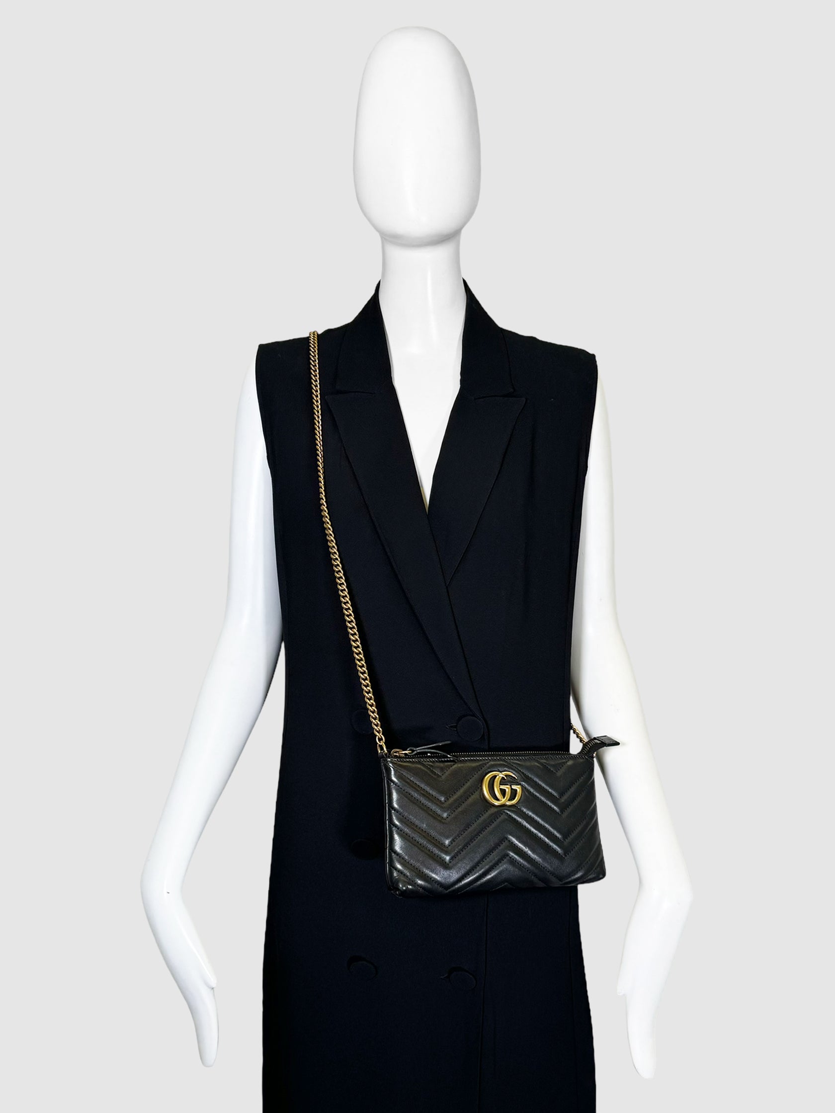 GG Marmont Matelasse Chain Pouch