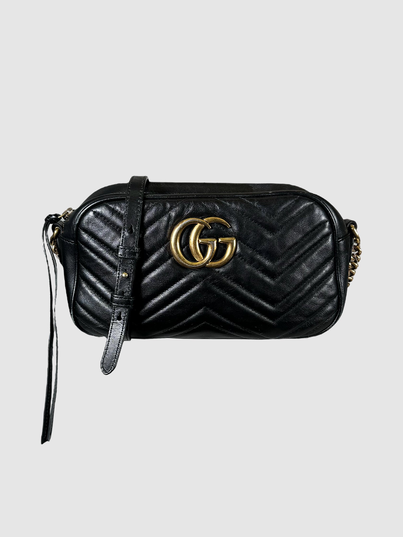 Leather GG Marmont Crossbody Bag