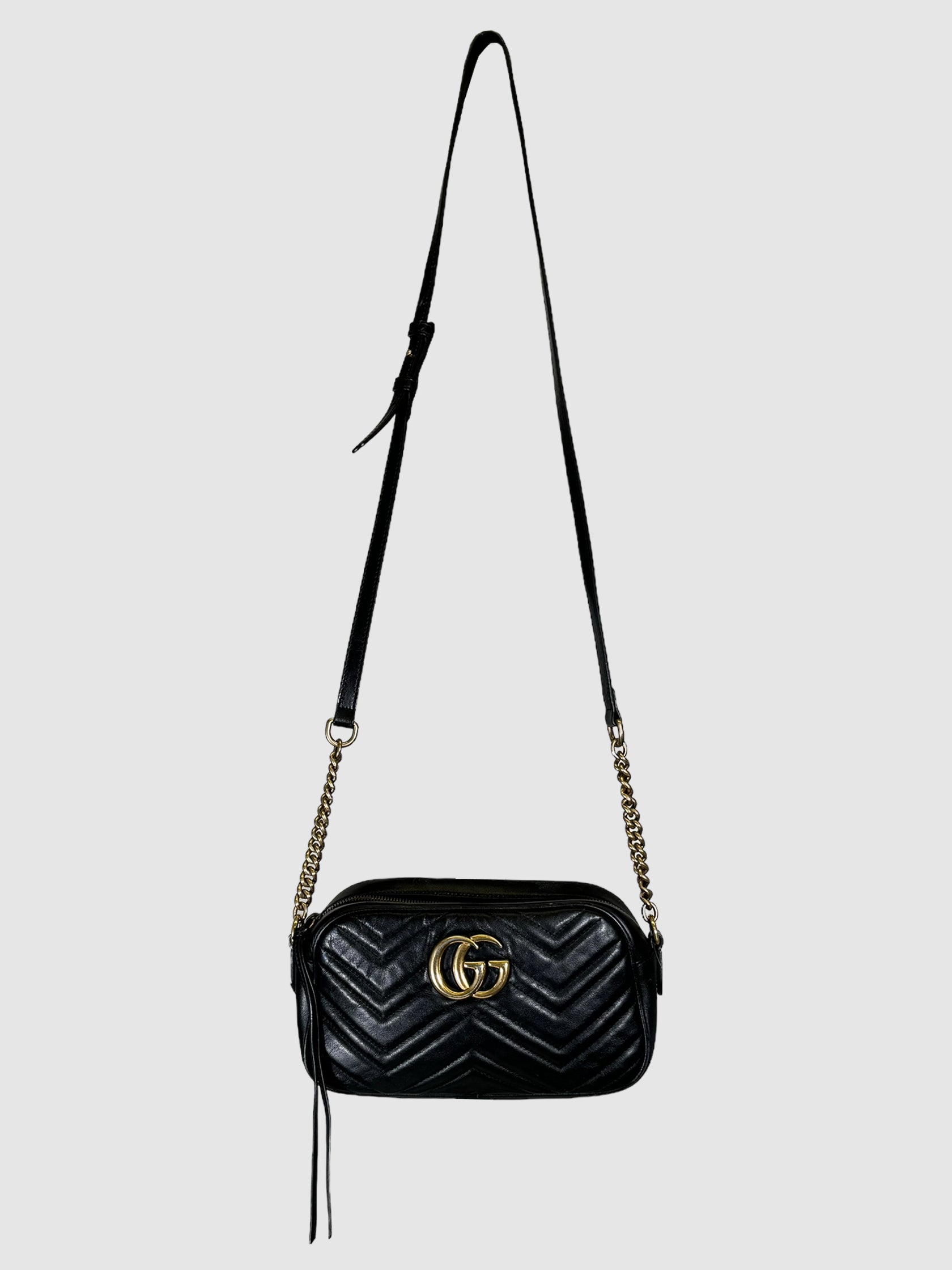 Leather GG Marmont Crossbody Bag