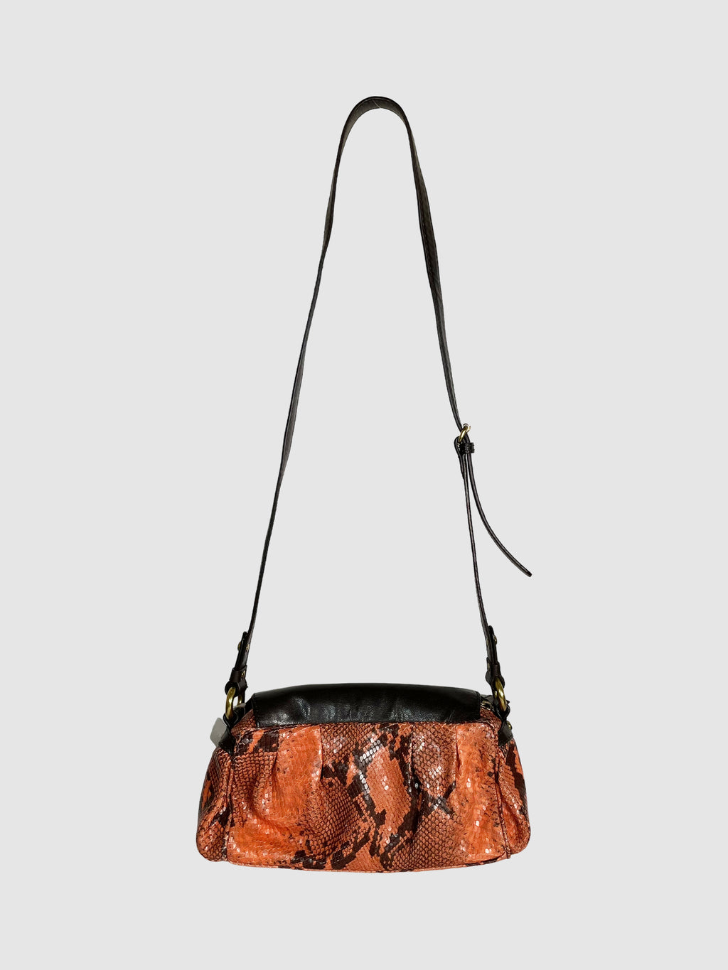 Just Cavalli Leather Embossed Cross Body Bag