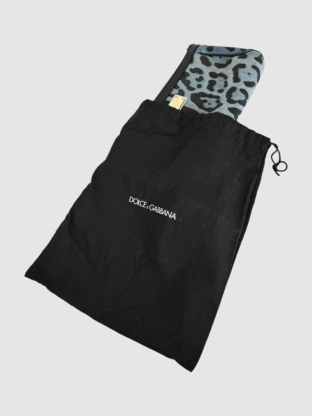 Denim Leopard Print Crossbody Bag