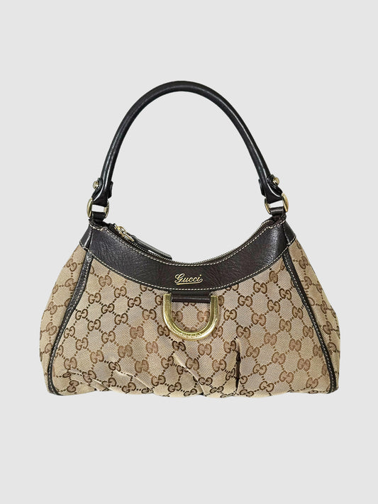 Gucci Medium GG Canvas Abbey D-Ring Shoulder Bag Consignment Secondhand Designer Luxury Resale Toronto Trendy